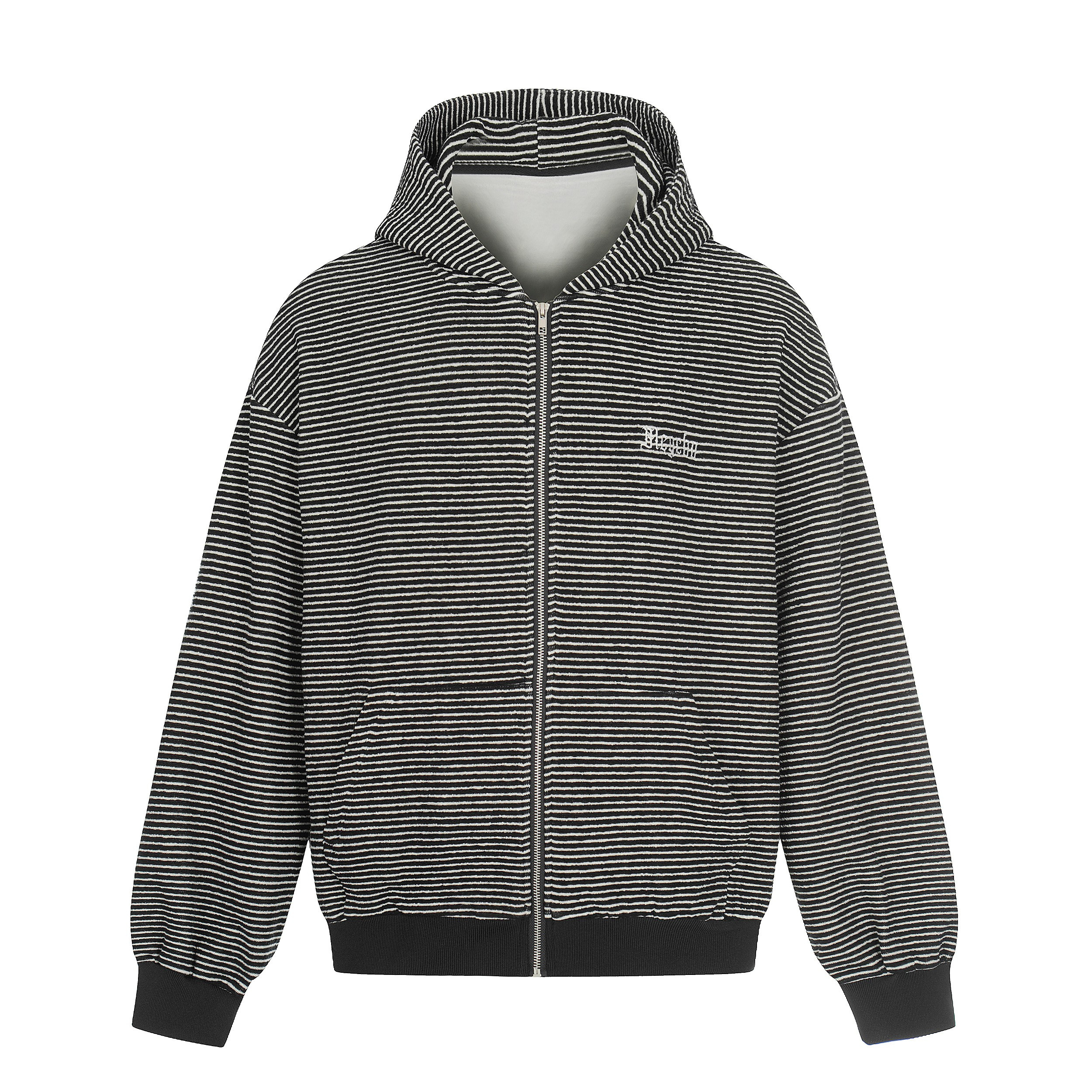 Omirad Striped Zip Hoodie | 100% Cotton Streetwear Hoodie