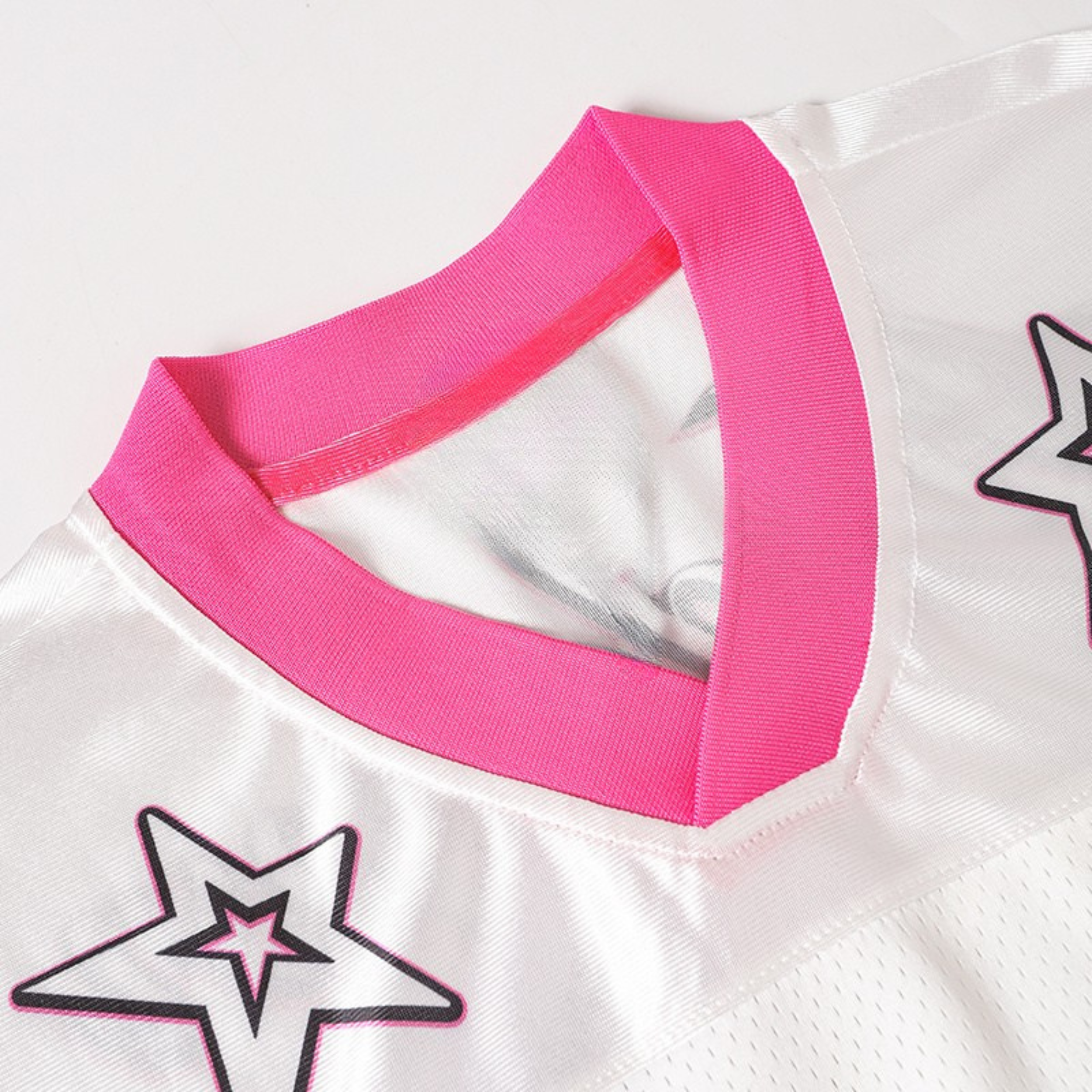 Madegypsr Pink Star 25 Mesh Football Jersey | Streetwear