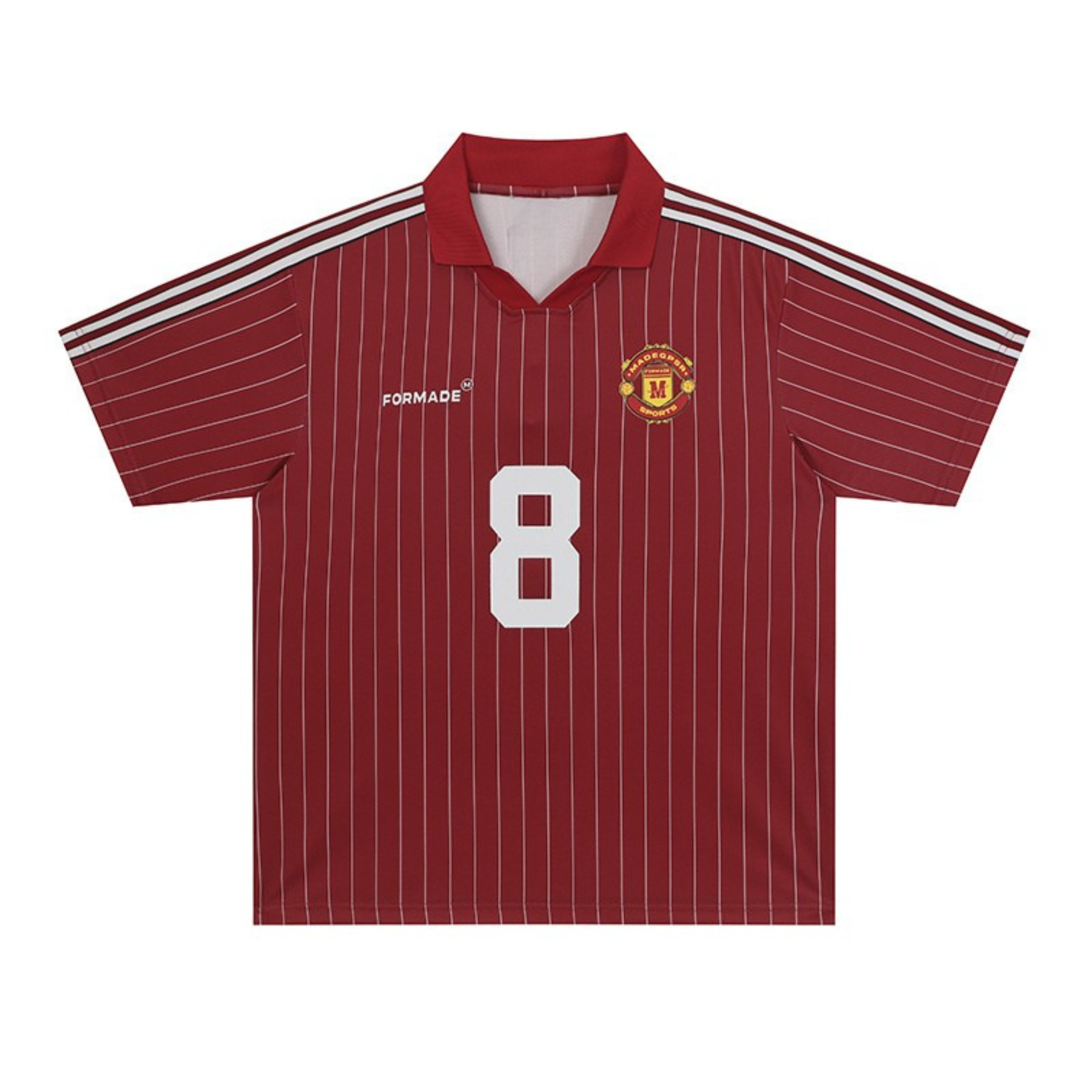 Vintage Pinstripe Football Jersey | Number 8 Street Style