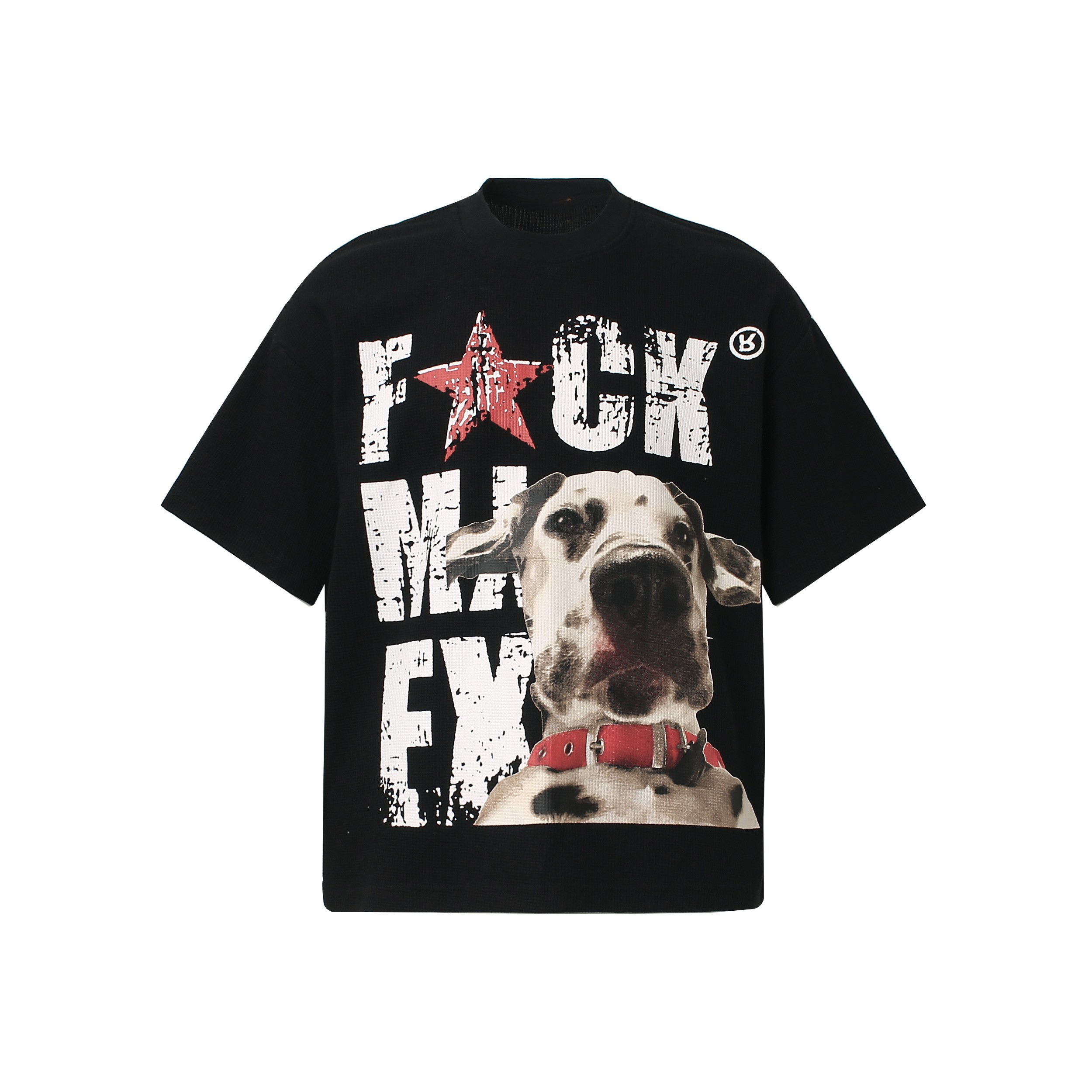 Omirad Dog Graphic Streetwear T-Shirt | Distressed Print Tee