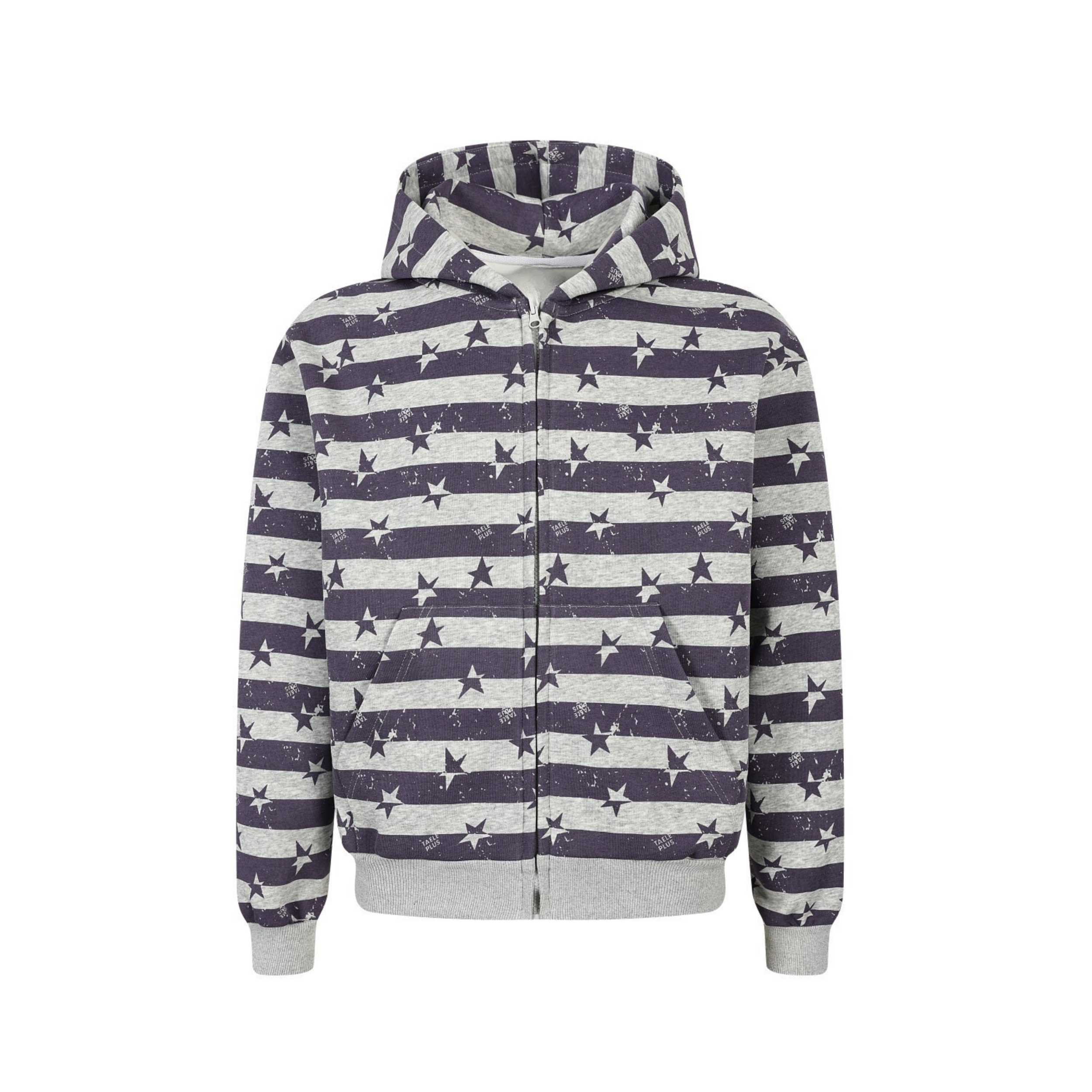Stars & Stripes Zip-Up Graphic Hoodie | Vintage Streetwear