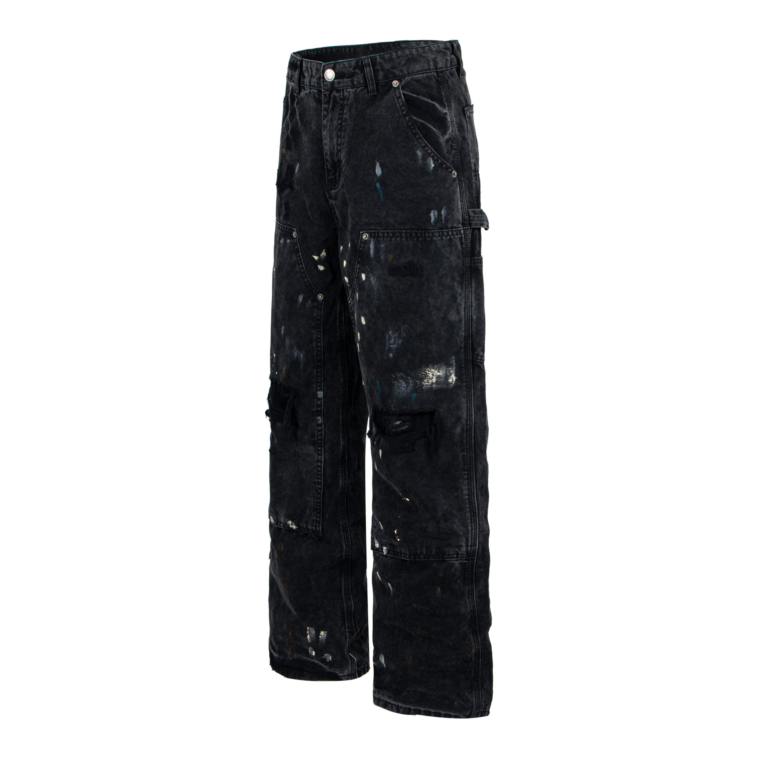 Omirad Distressed Painter Workwear Denim Pants | 100% Cotton
