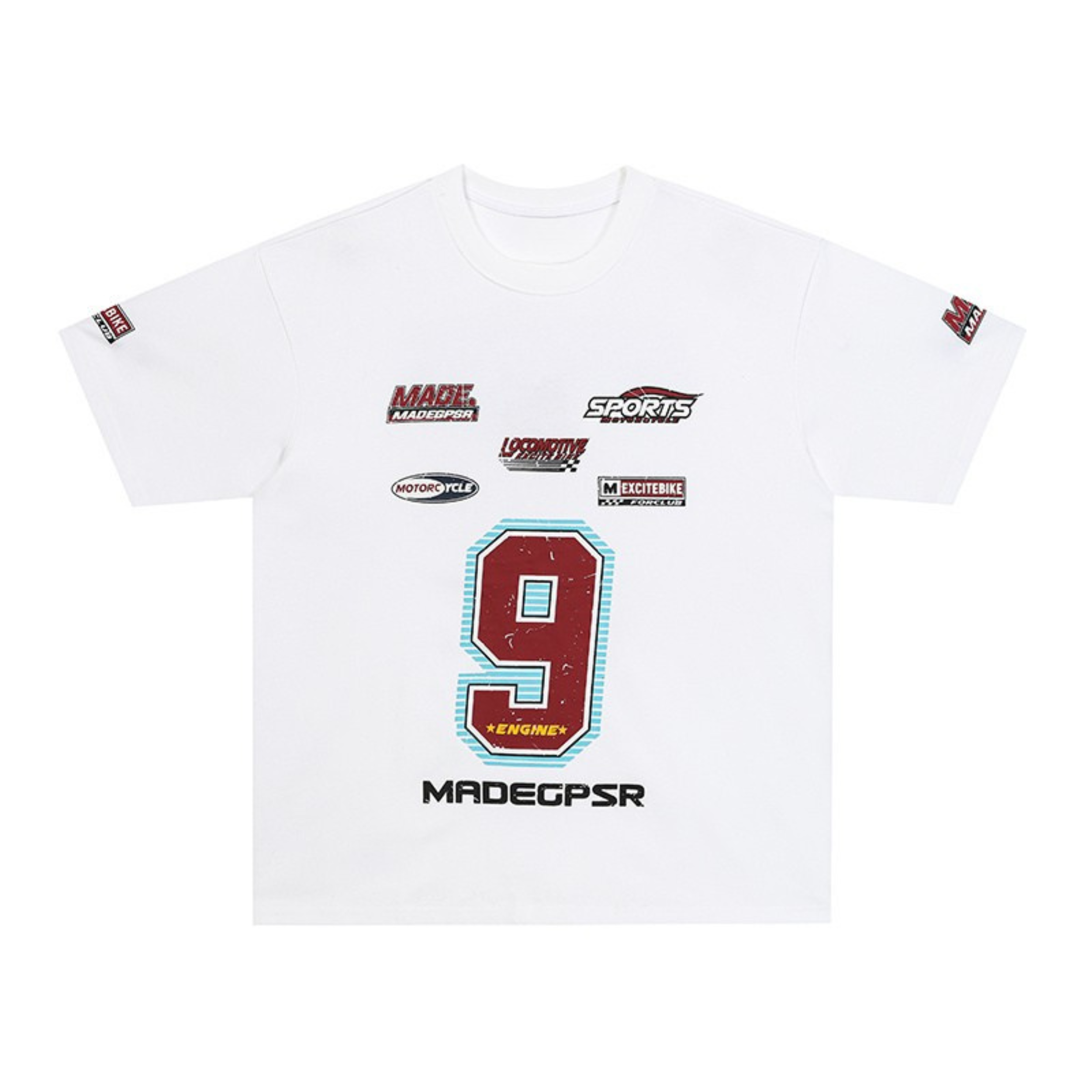MADEGPSR Racing Graphic Cotton T-Shirt | Number 9 Motorsport Tee