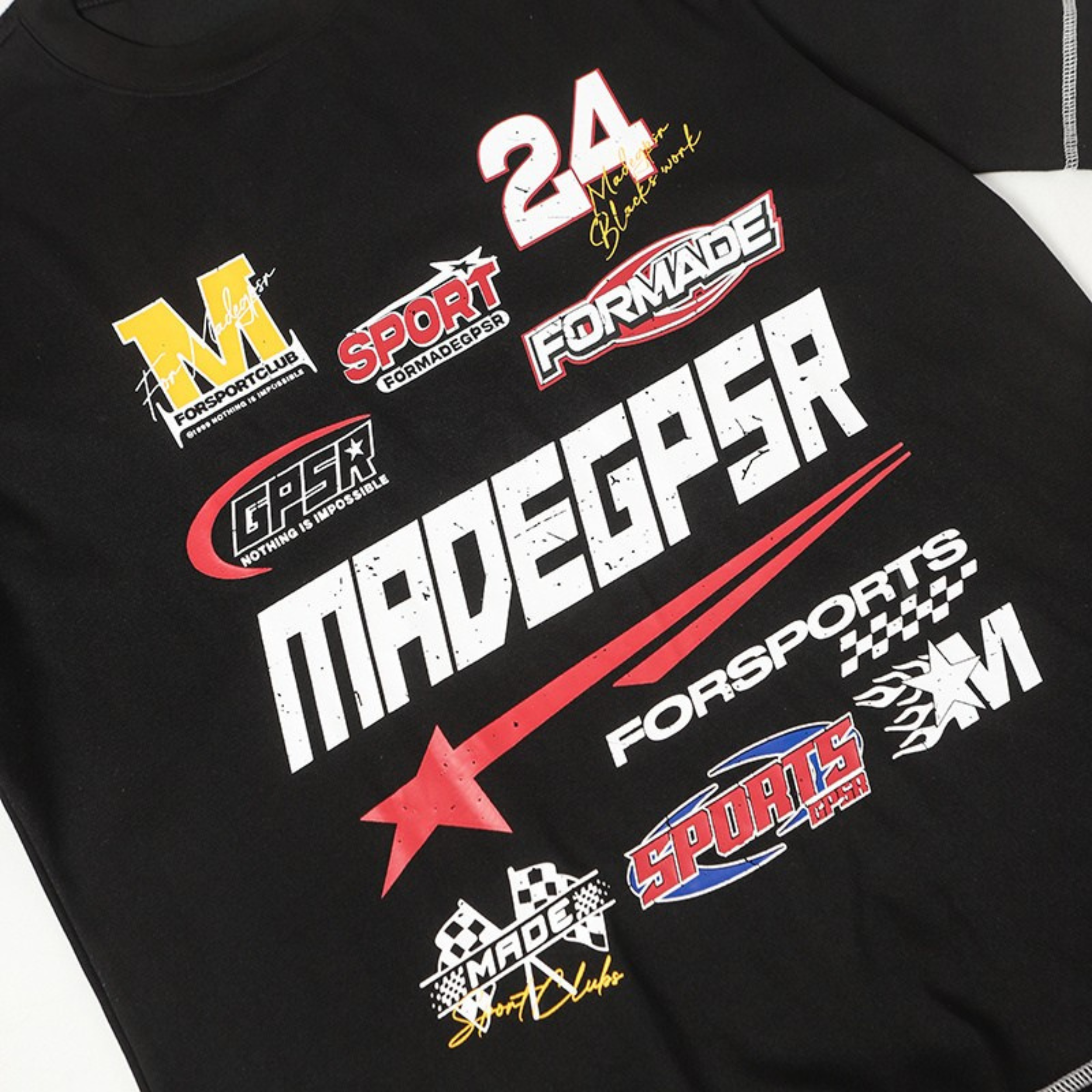 Motorsport Racing Graphic Oversized Cotton T-Shirt