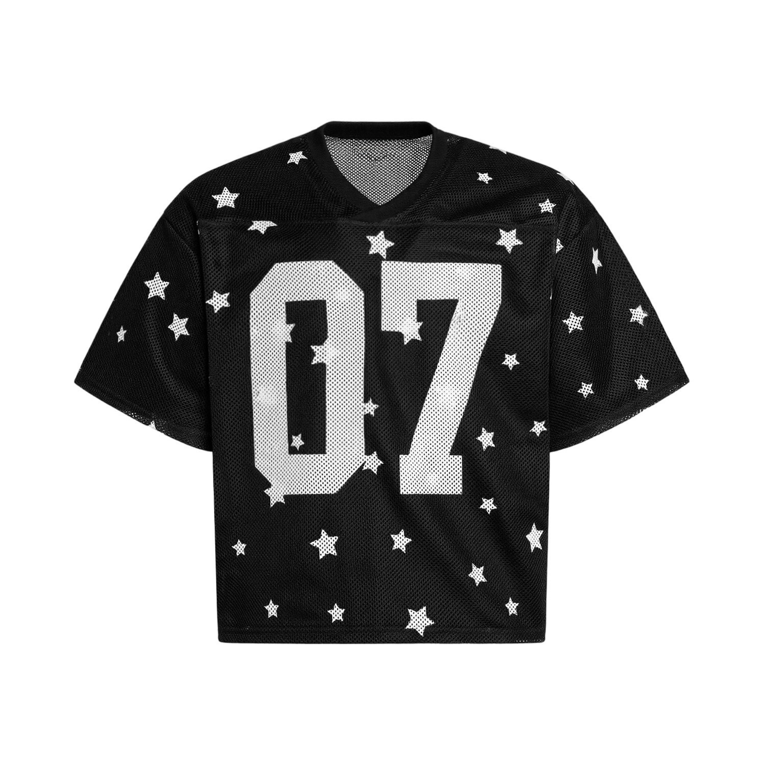 Omirad Starfield Mesh Jersey | Oversized Star Print Varsity Top