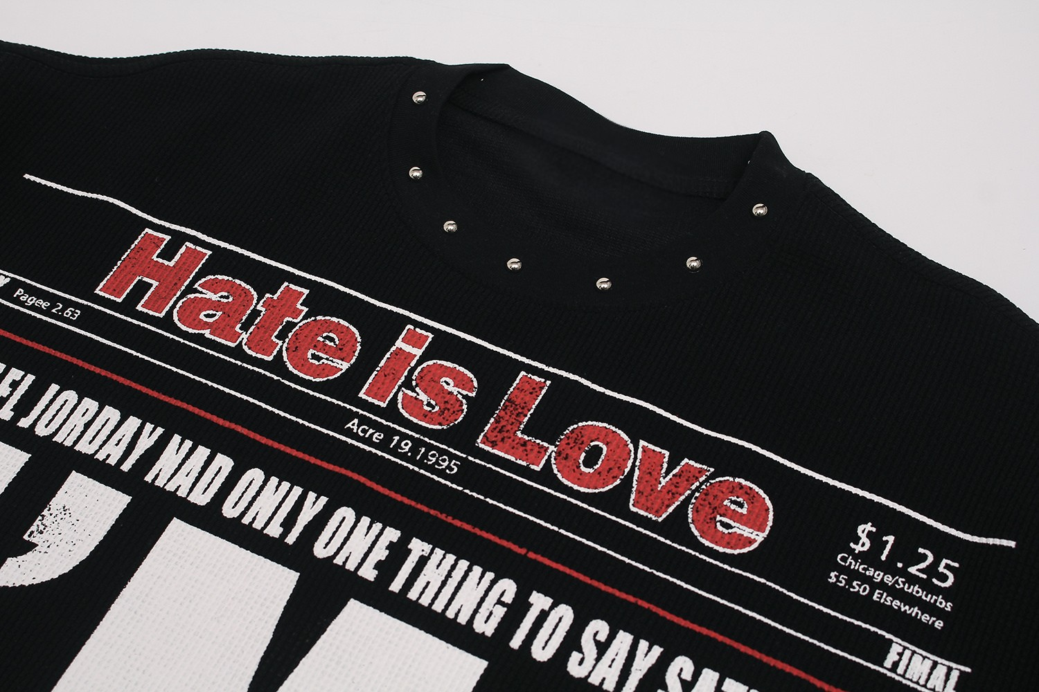 Omirad Hate Is Love Newspaper Graphic T-Shirt | Streetwear