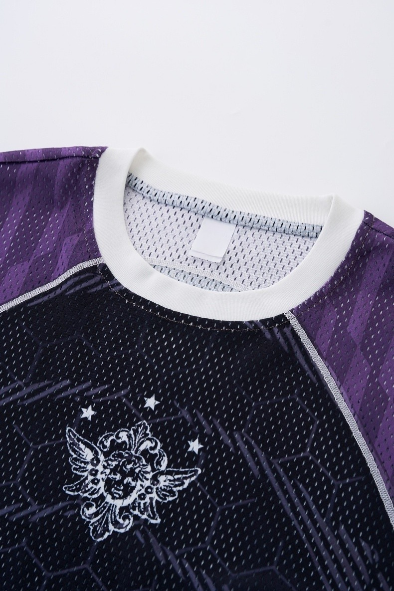 West Coast Angel Mesh Jersey | Gothic Streetwear Soccer Tee
