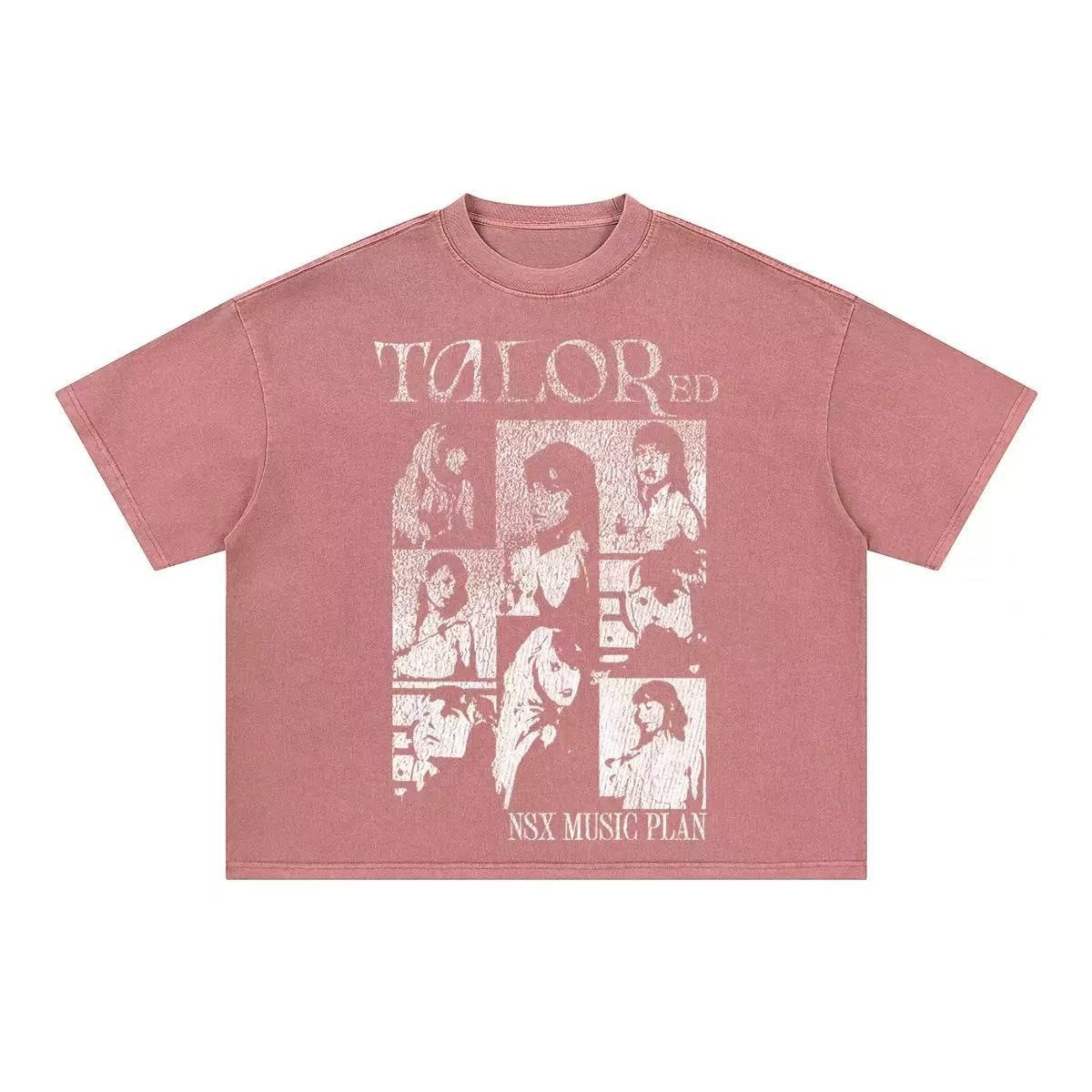 Vintage Red Graphic Tee | Washed Black Streetwear Cotton T-Shirt