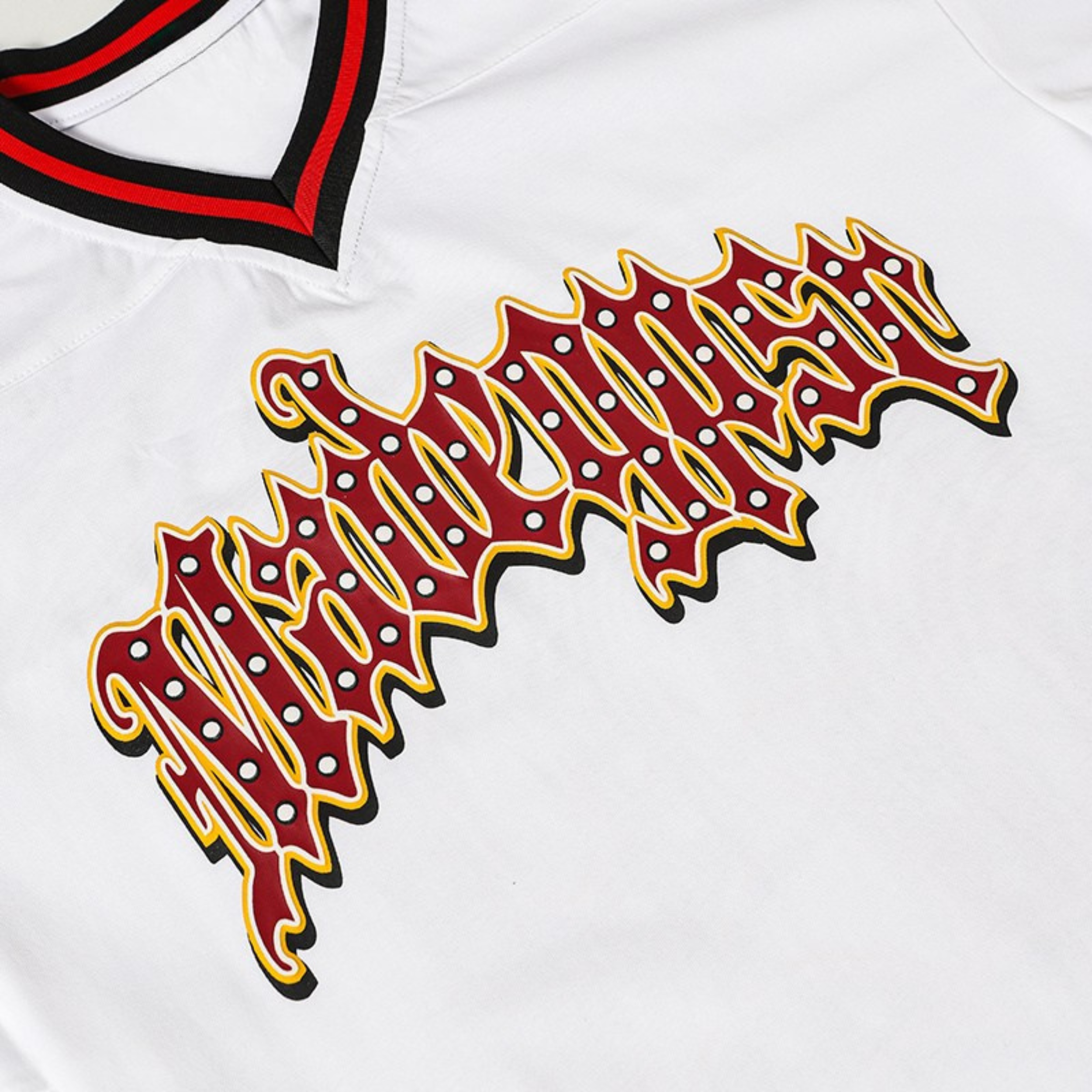 MadeGypsr Gothic Flame Cotton Football Jersey | Streetwear