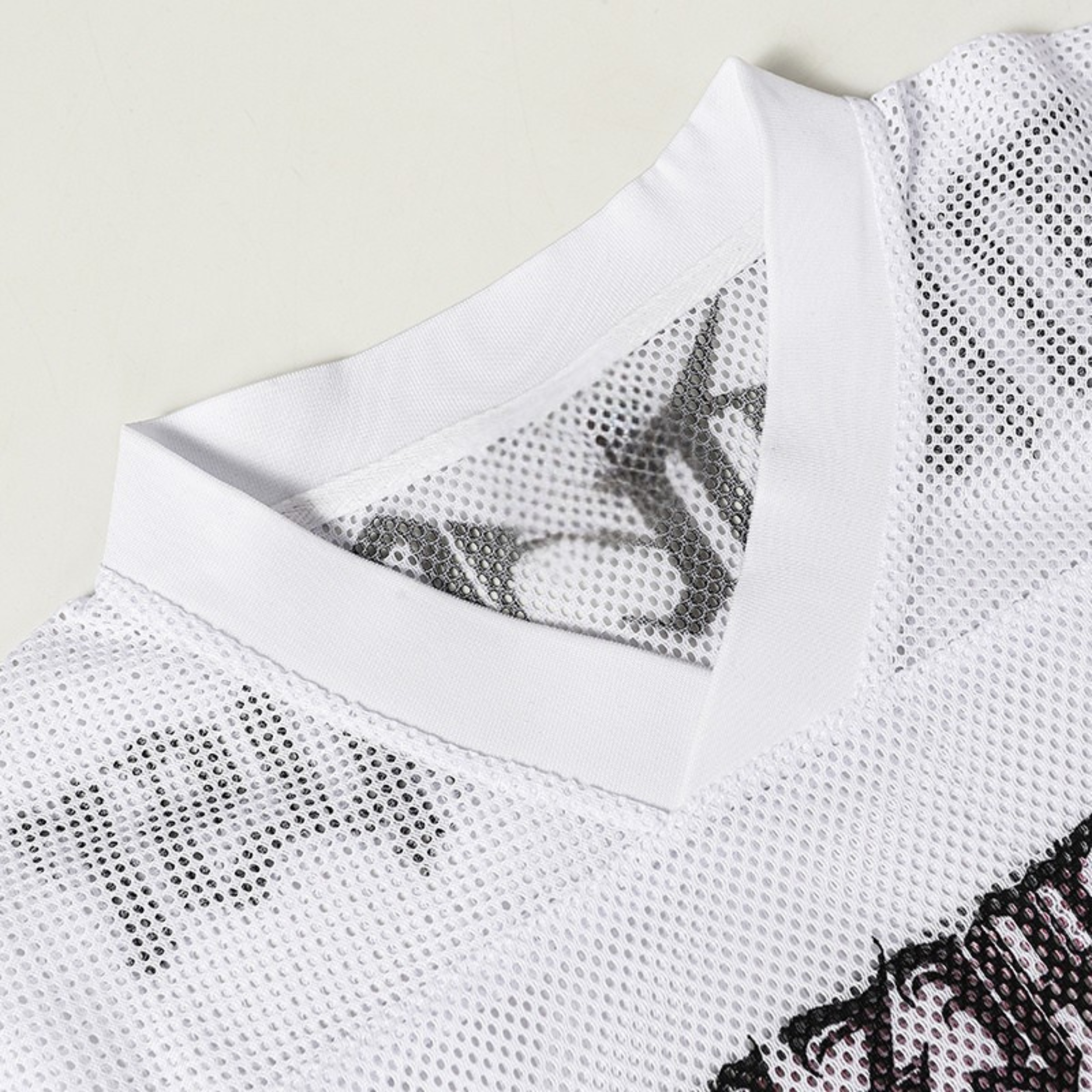 Gothic Cross Mesh Football Jersey | Number 97 Street Style