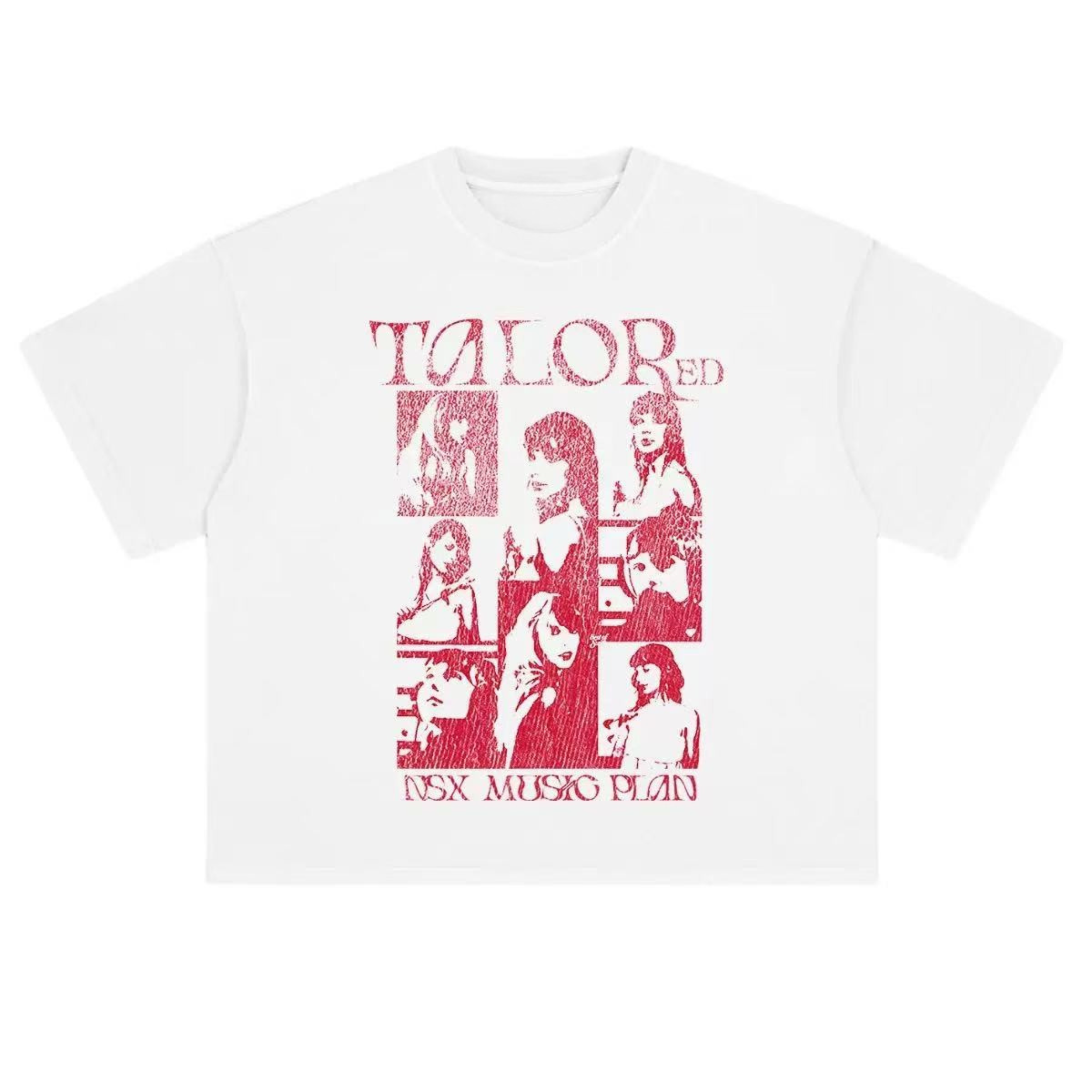 Vintage Red Graphic Tee | Washed Black Streetwear Cotton T-Shirt