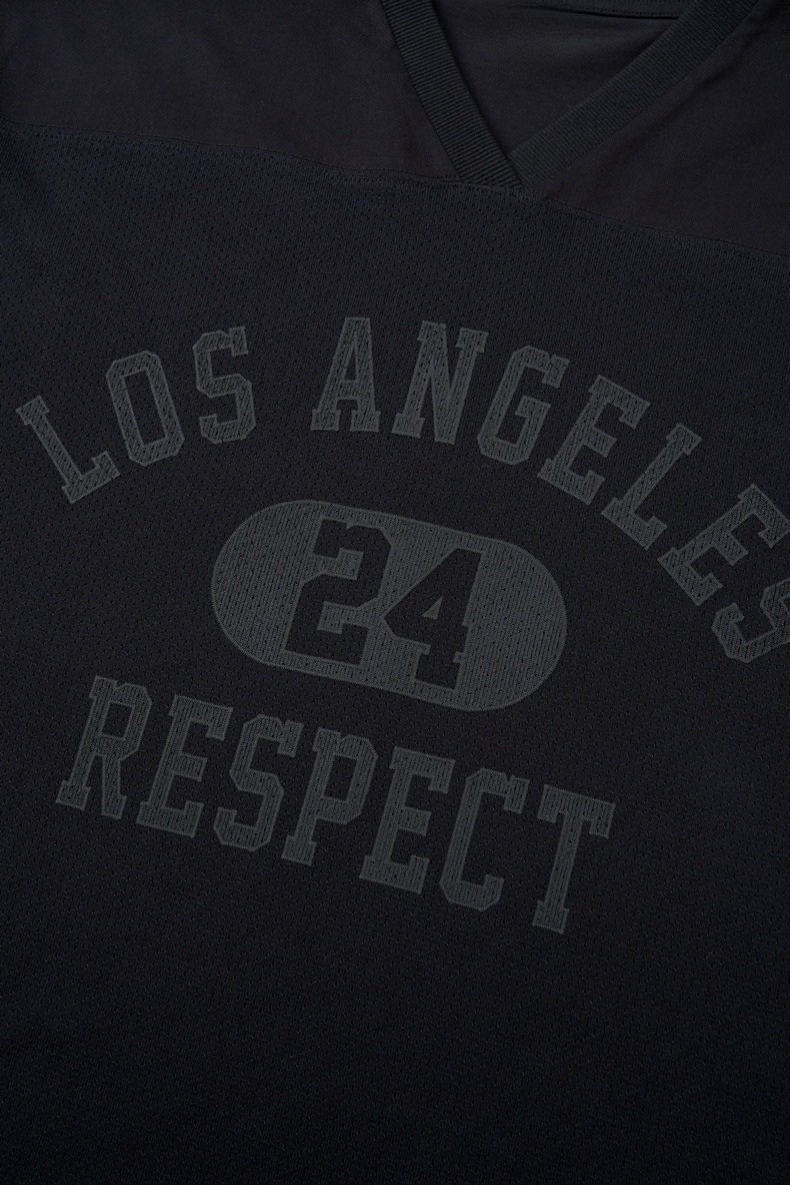 Los Angeles 24 Respect V-Neck Tee | Streetwear Mesh T-Shirt