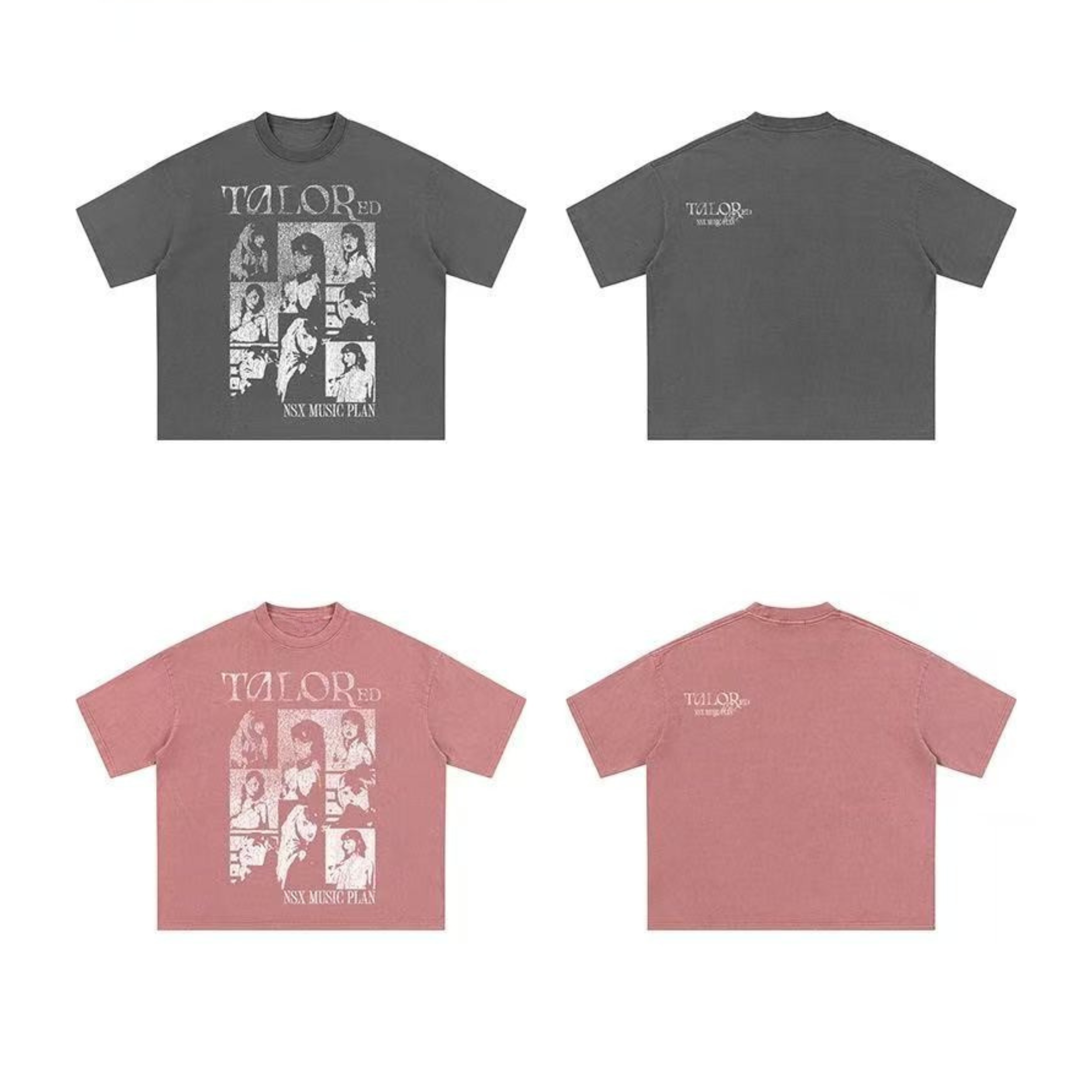Vintage Red Graphic Tee | Washed Black Streetwear Cotton T-Shirt