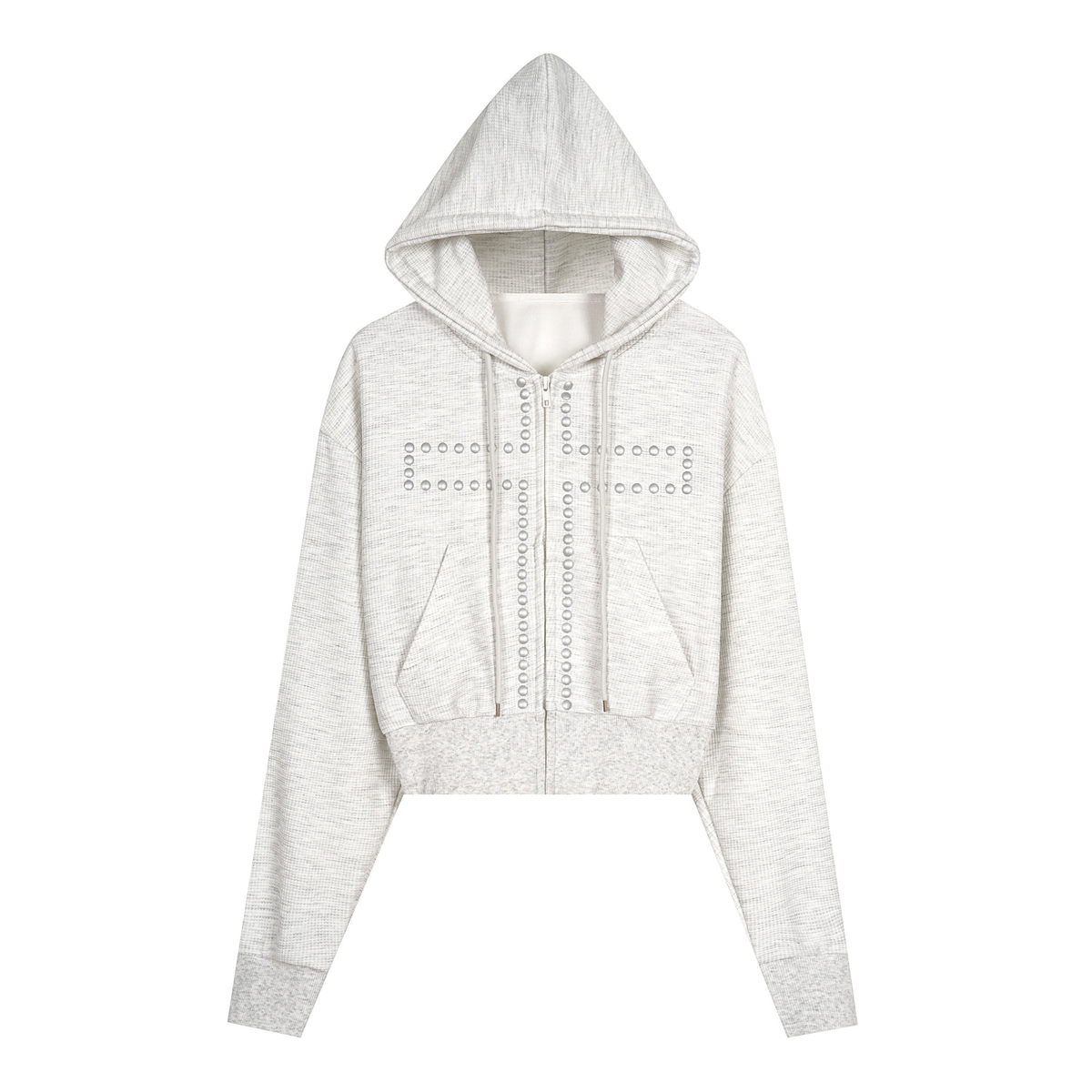 Cropped Full Zip Hoodie | Leopard & Heather | SEAKOFF – Seakoff