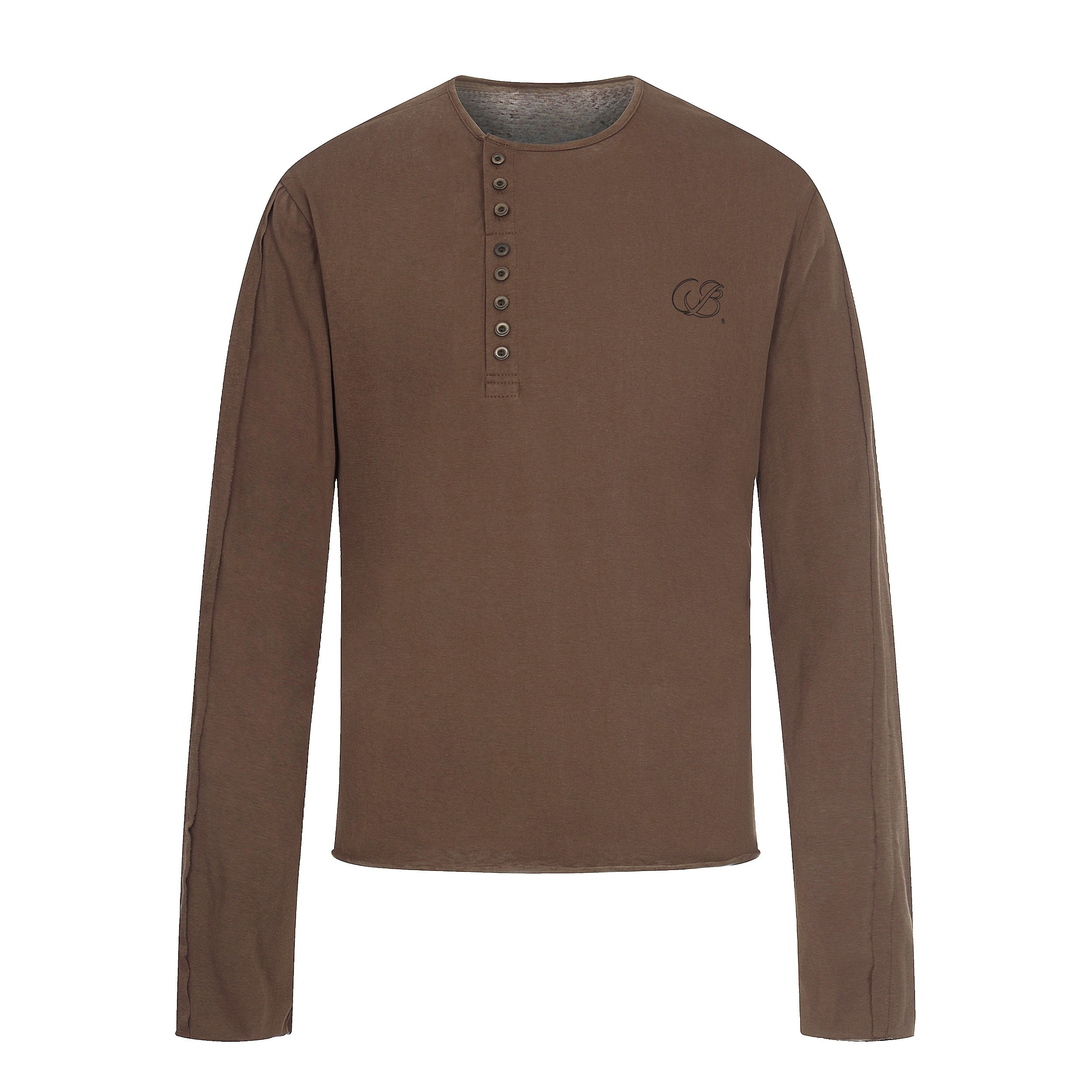 Classic Henley Long Sleeve T-Shirt | 100% Cotton
