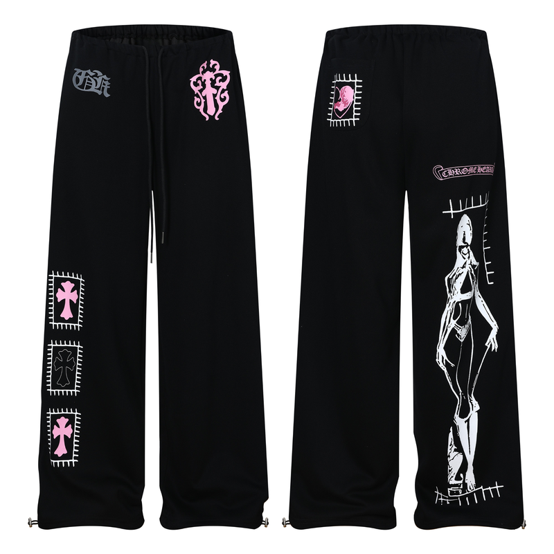 Omirad Graphic Wide-Leg Sweatpants | Bold Streetwear Joggers