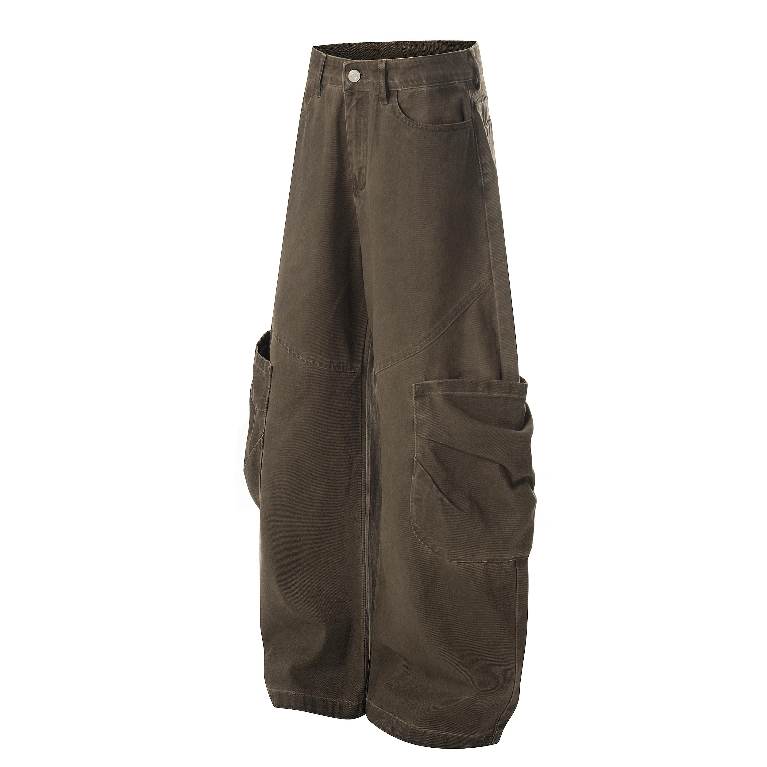 Omirad Washed Utility Cargo Pants | Wide-Leg Cotton