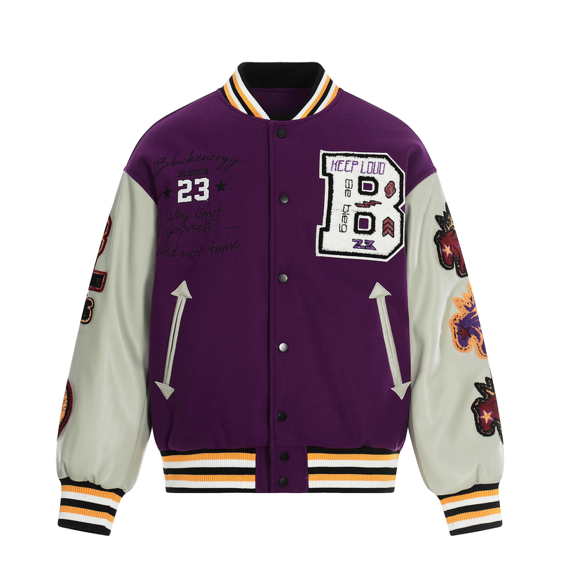 Wild at Heart Embroidered Varsity Jacket | Streetwear Bomber