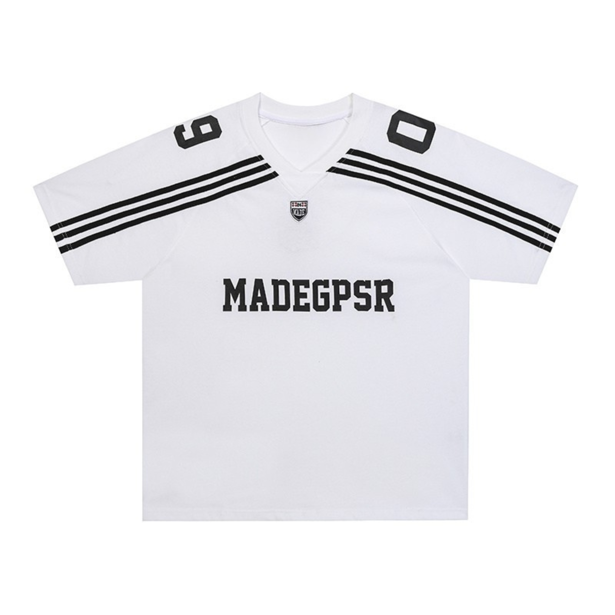 Men's Football-Inspired Stripe Cotton Jersey | MADEGPSR