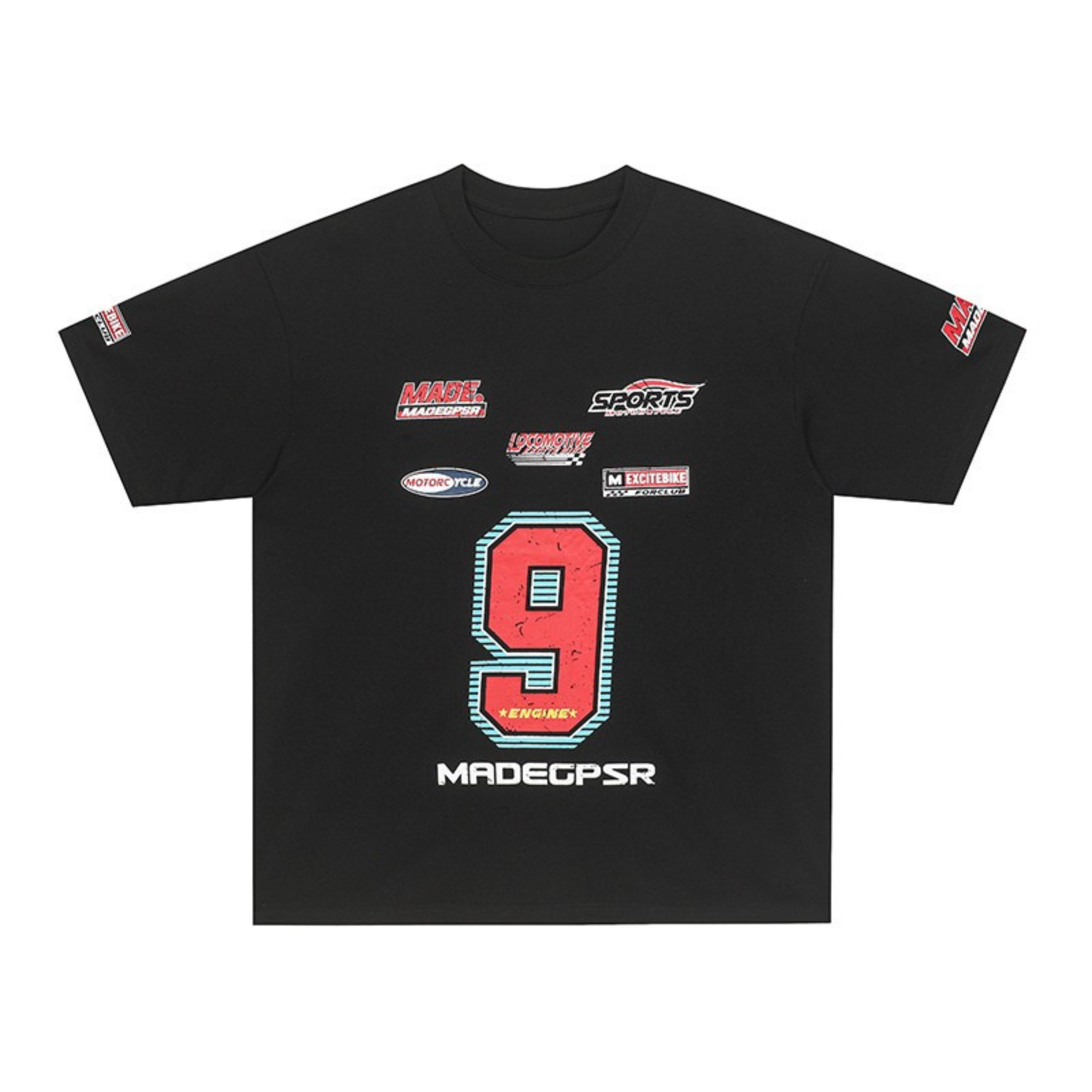 MADEGPSR Racing Graphic Cotton T-Shirt | Number 9 Motorsport Tee