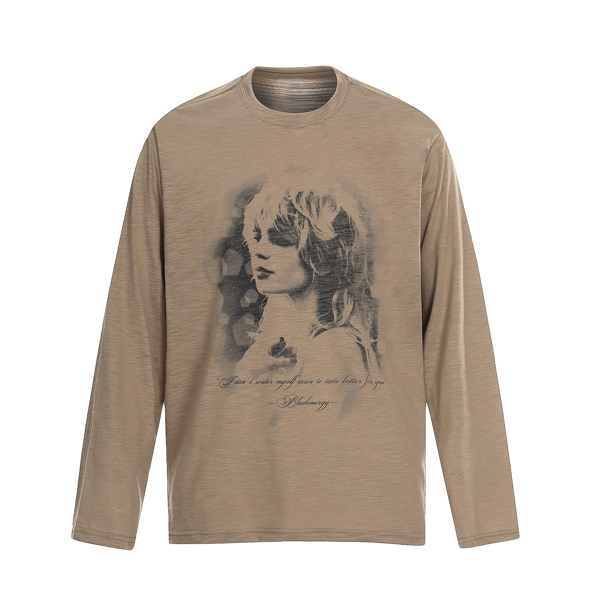 Vintage Portrait Graphic Long Sleeve Tee | Washed Print