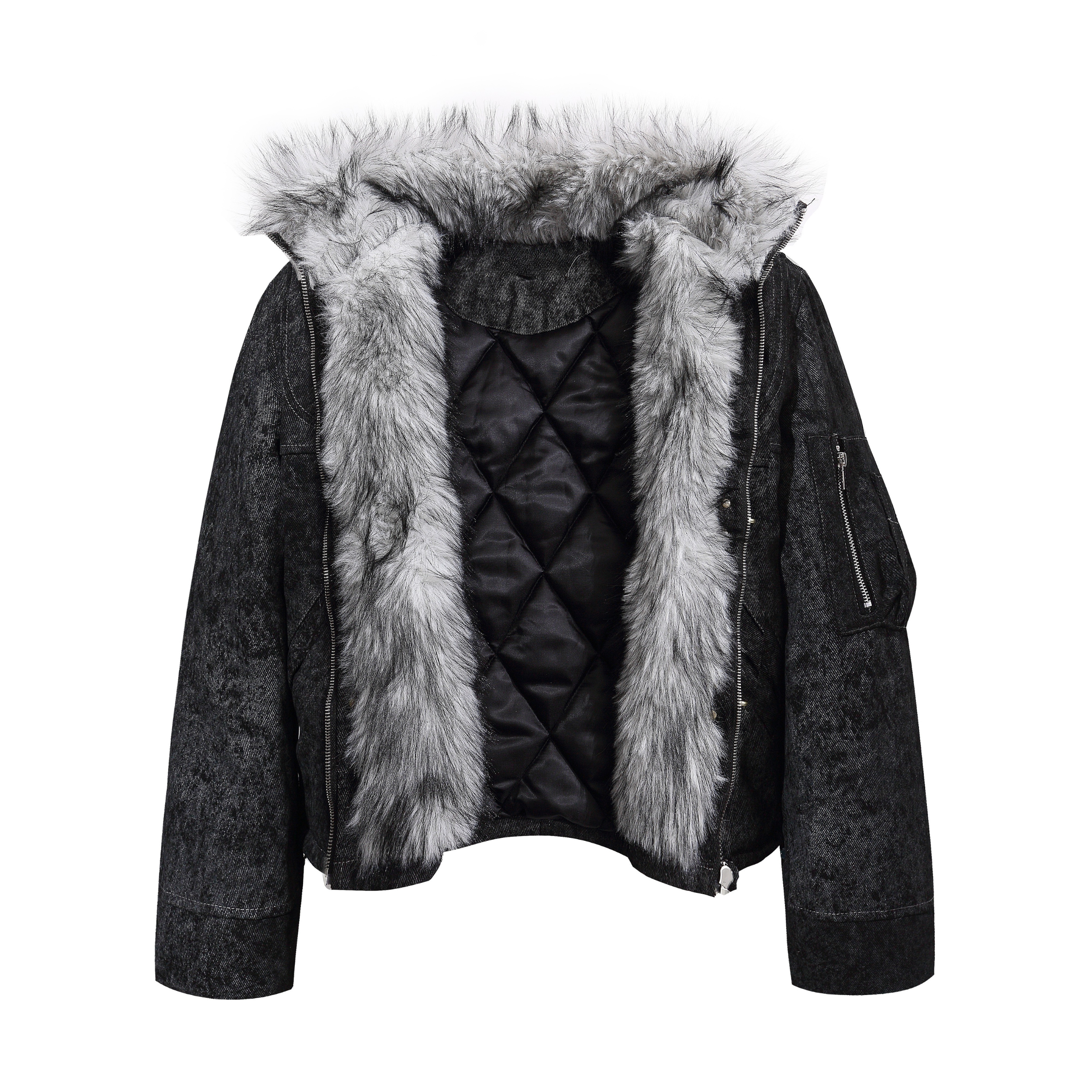 Omirad Vintage Toggle Cotton Jacket | Faux Fur Collar