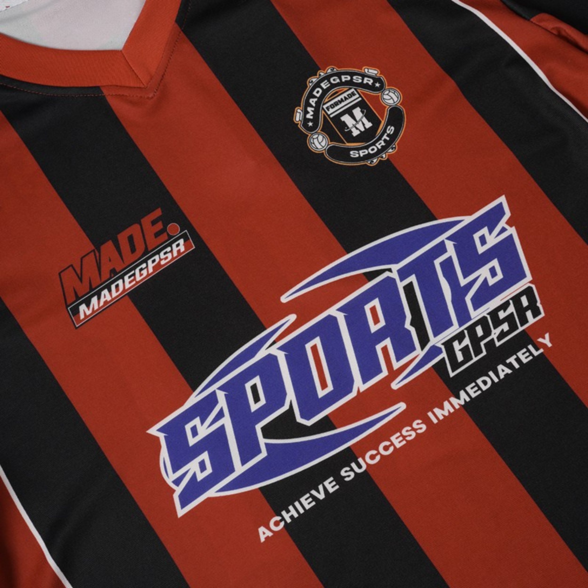 Flame Stripe Number Football Jersey | Street Athletic Fit