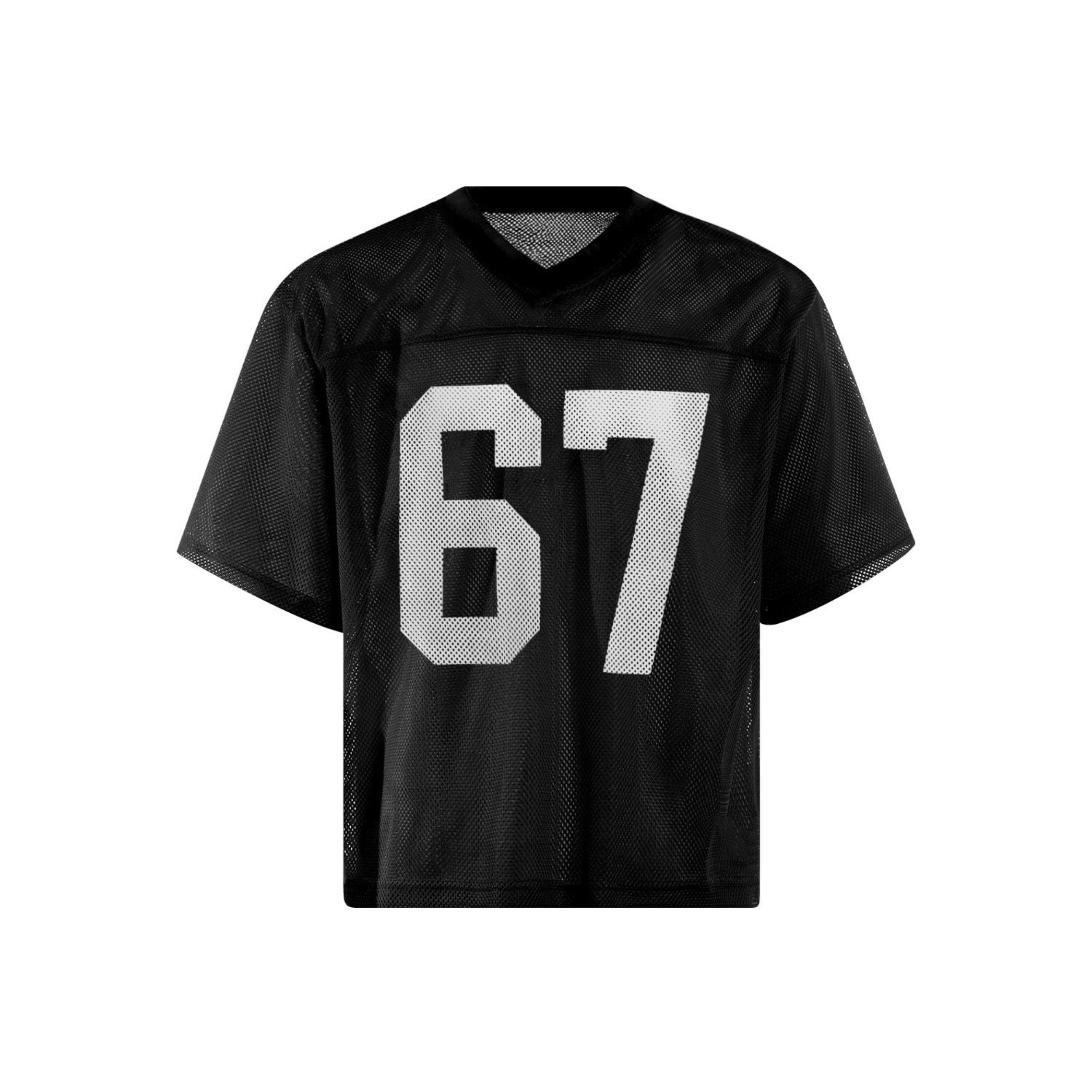 Growing G617 Mesh Jersey Tee | Varsity Number 67 Streetwear