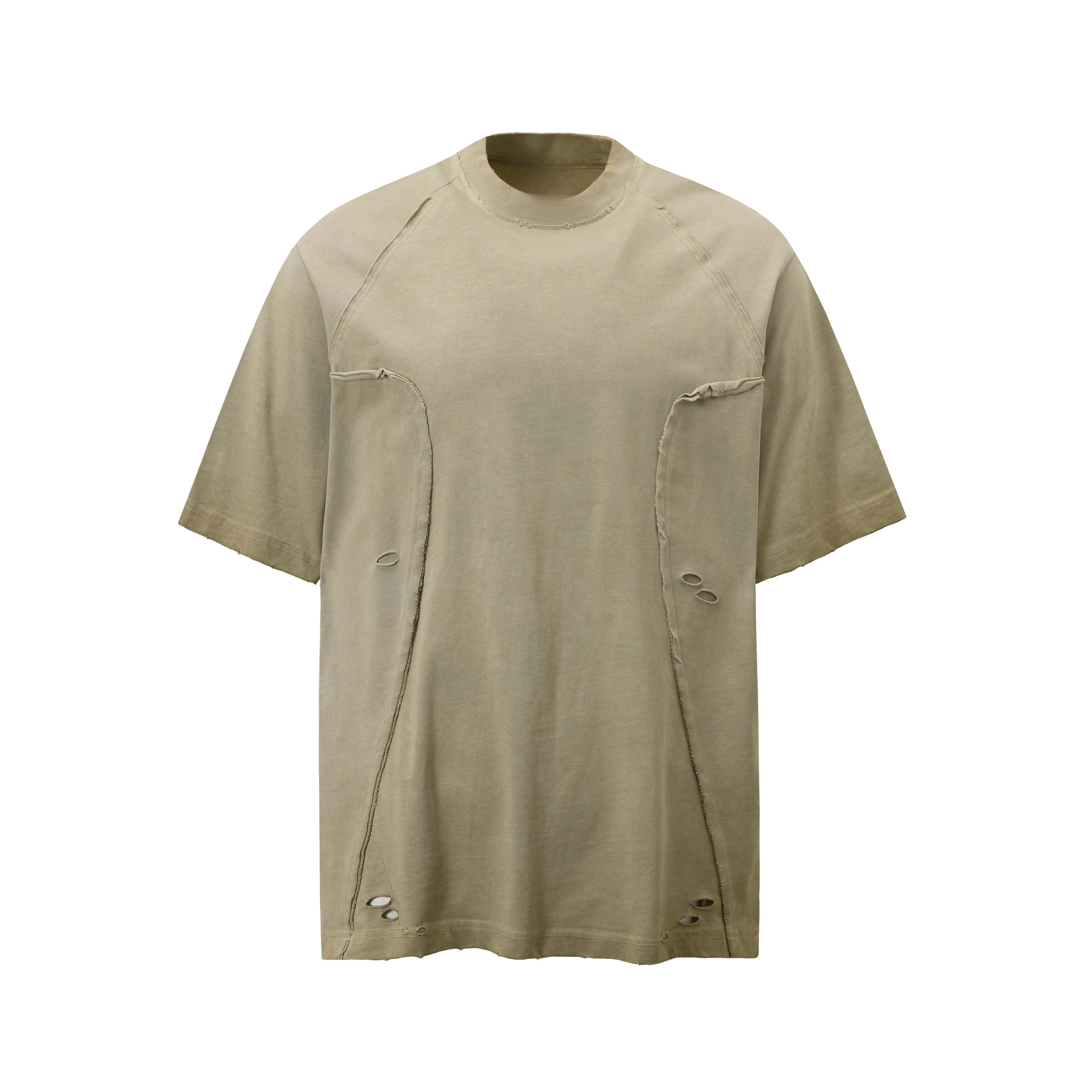 Omirad Distressed Panel Tee | Washed Cotton Streetwear