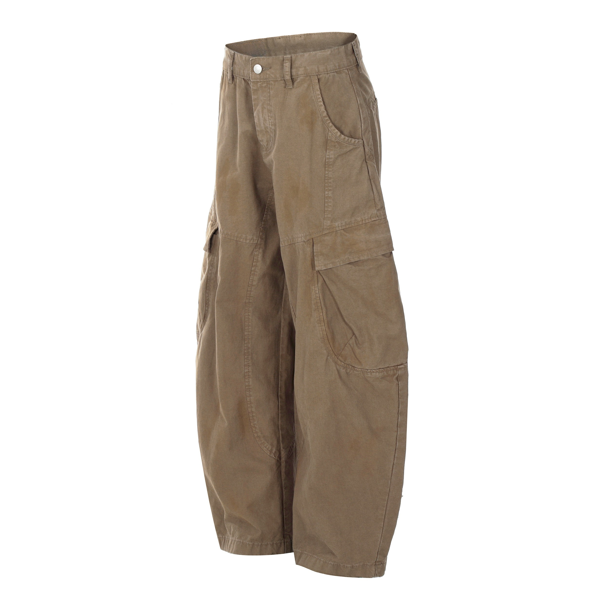 Washed Utility Balloon Cargo Pants | Wide Leg Street Fit