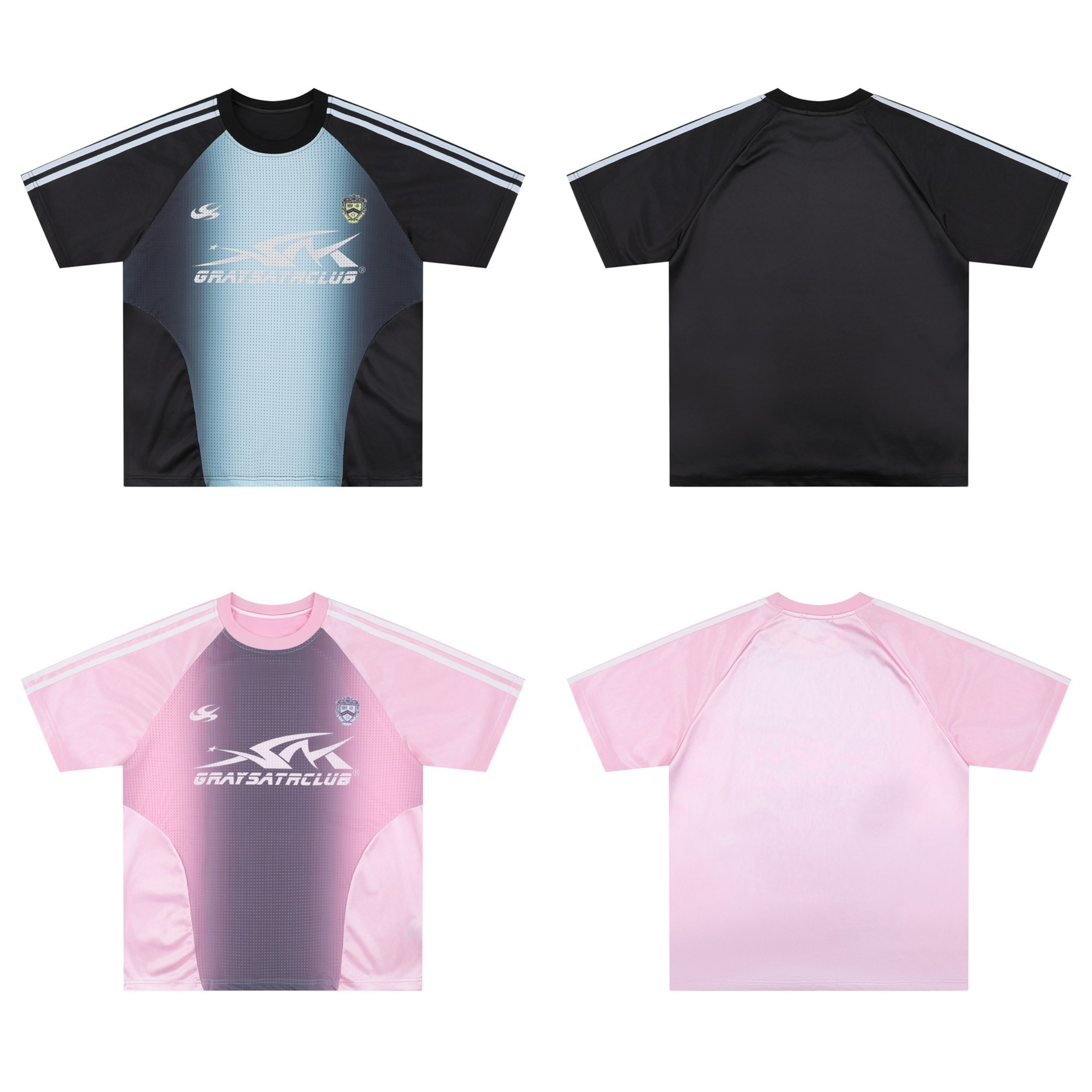 Gradient Racing Mesh Tee | Streetwear Soccer Jersey