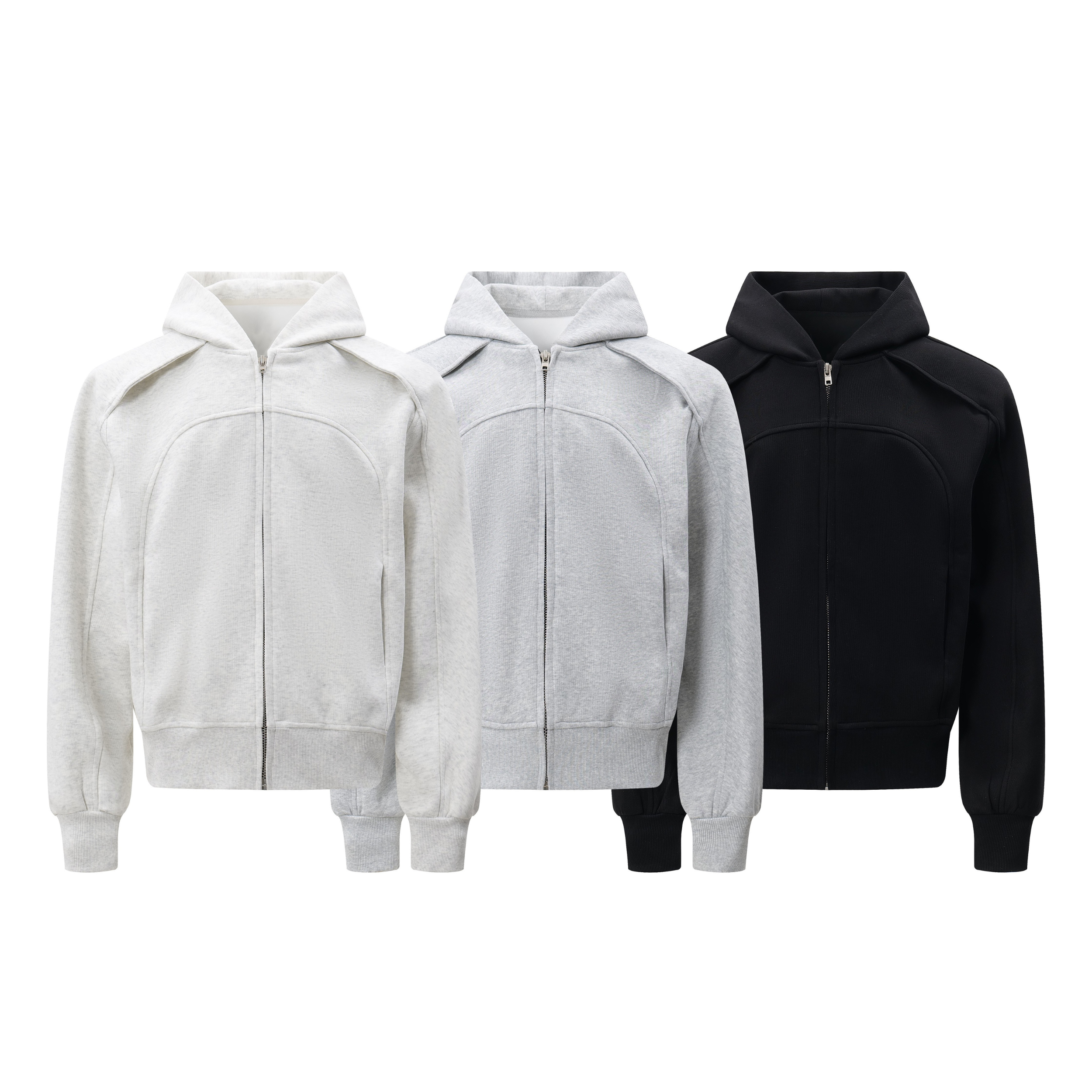 Omirad Sculpted Zip-Up Hoodie | Structured Street Fleece