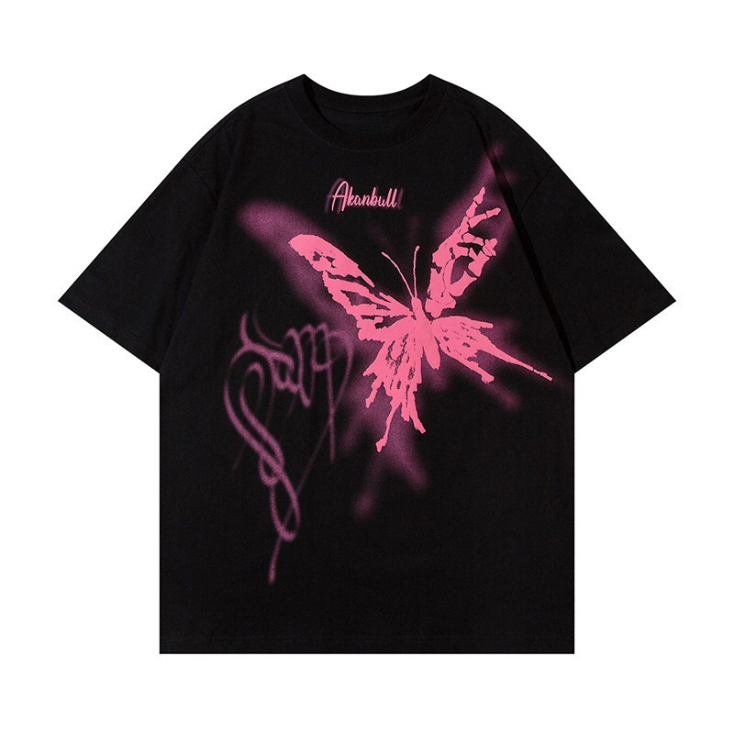 Butterfly Graffiti Oversized Graphic Tee | Streetwear
