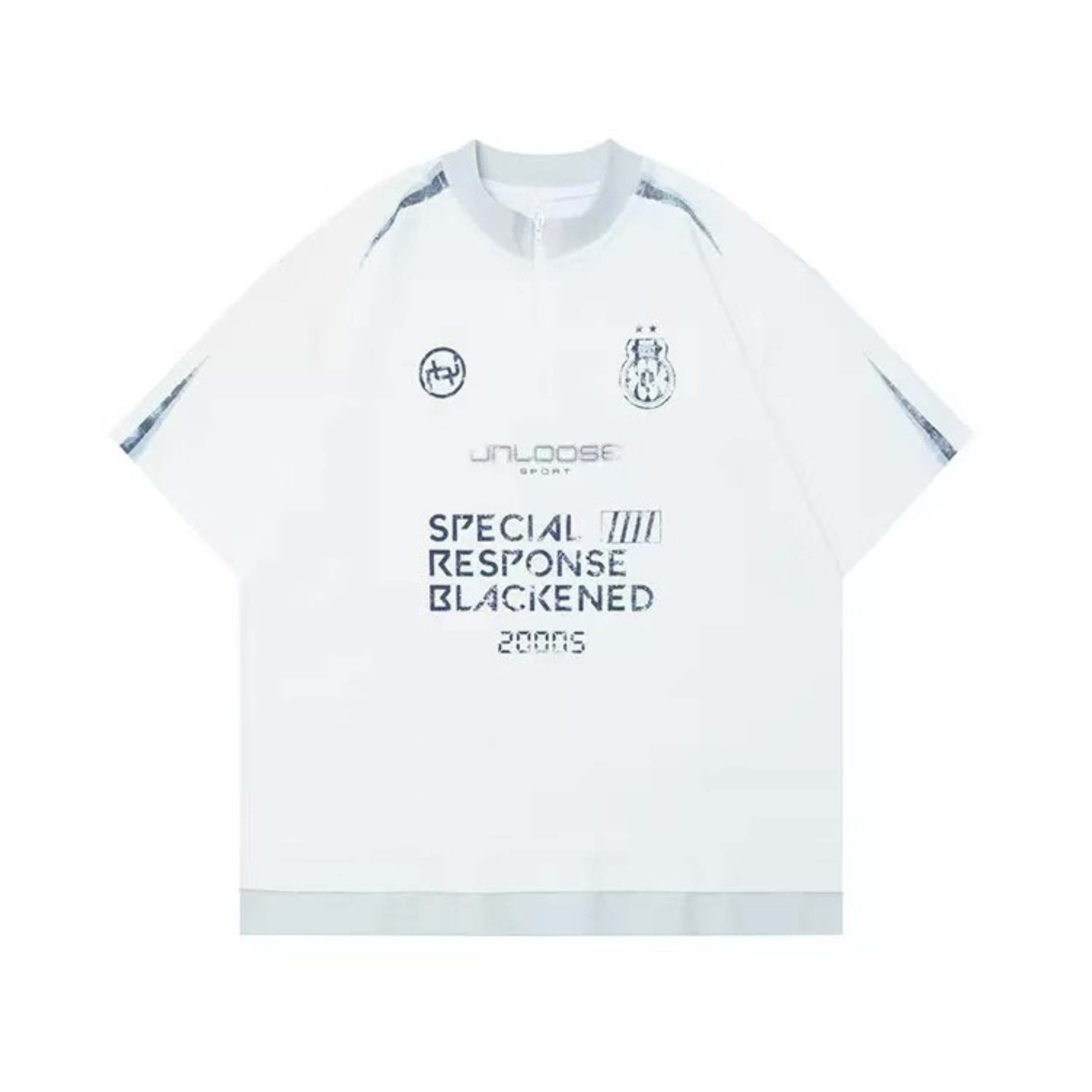 Omirad Special Response Half-Zip Collar Oversized Streetwear Tee