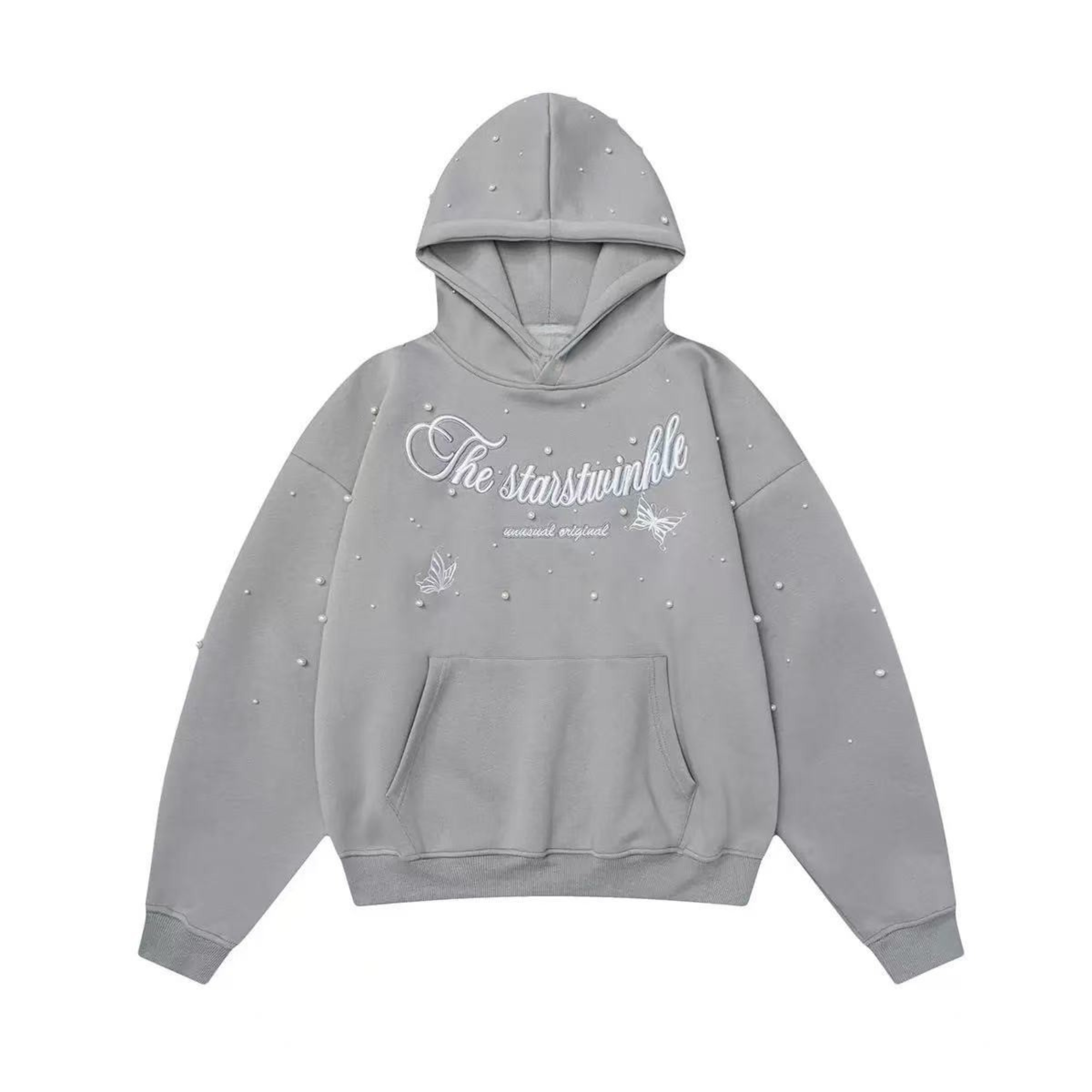 The Starstwinkle Pearl Embellished Script Pullover Hoodie