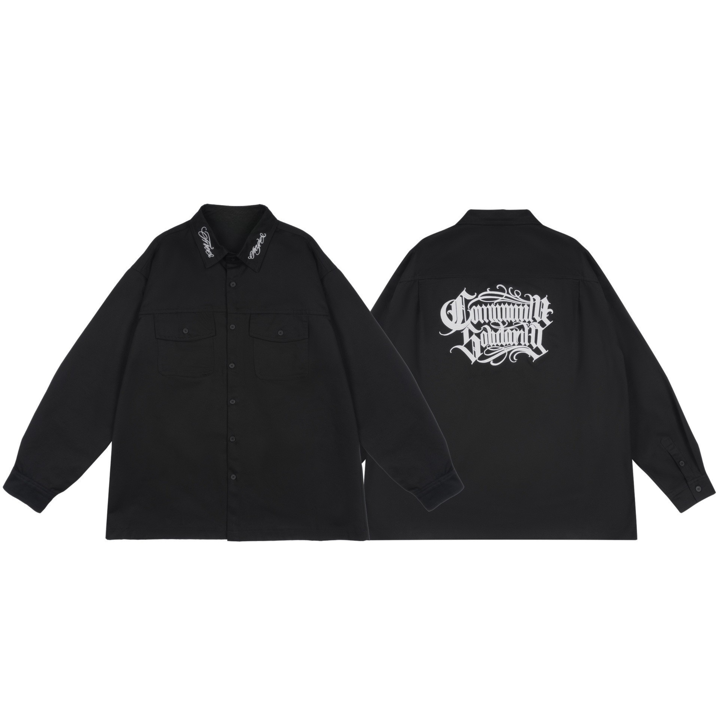 Omirad Gothic Logo Work Shirt | Oversized Streetwear