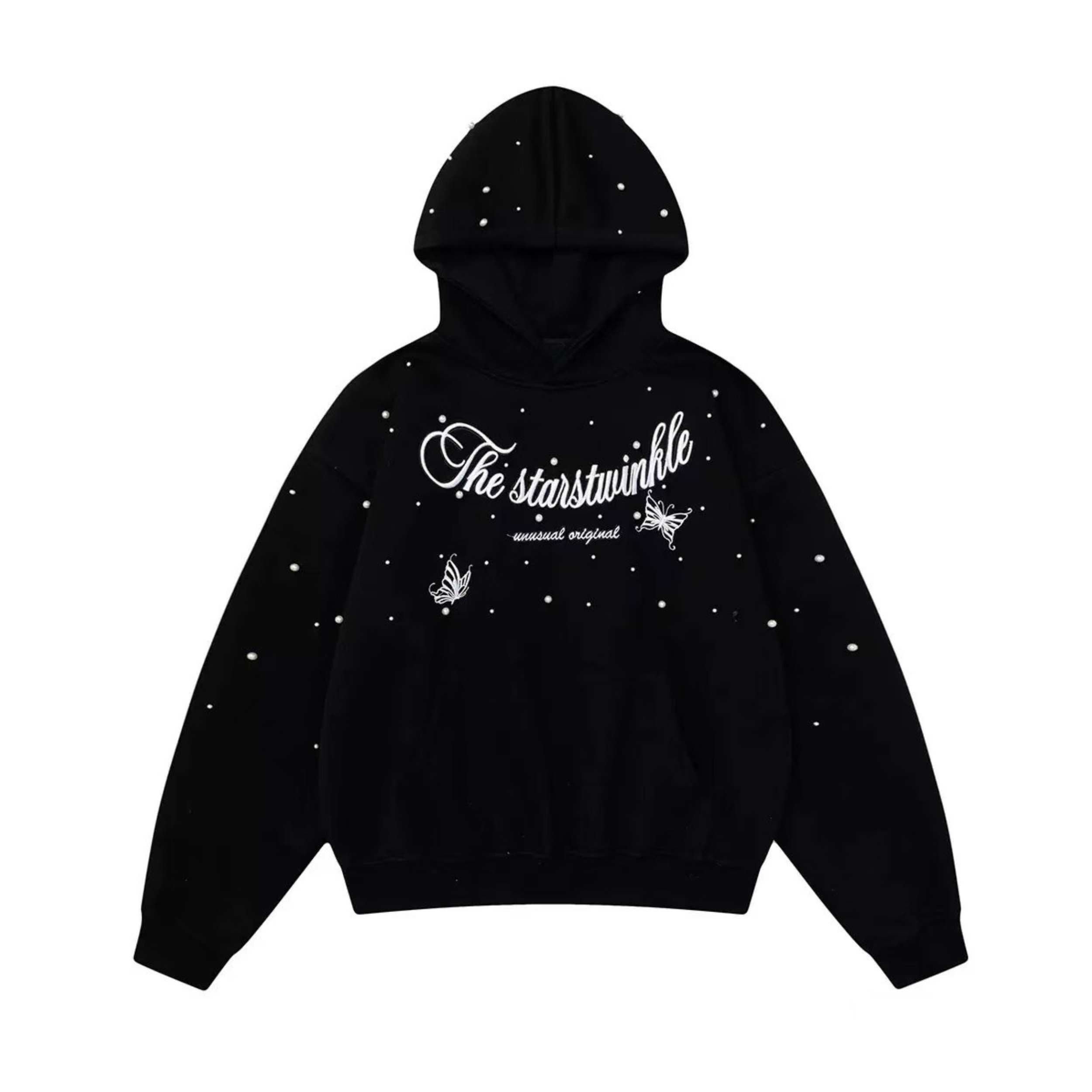 The Starstwinkle Pearl Embellished Script Pullover Hoodie