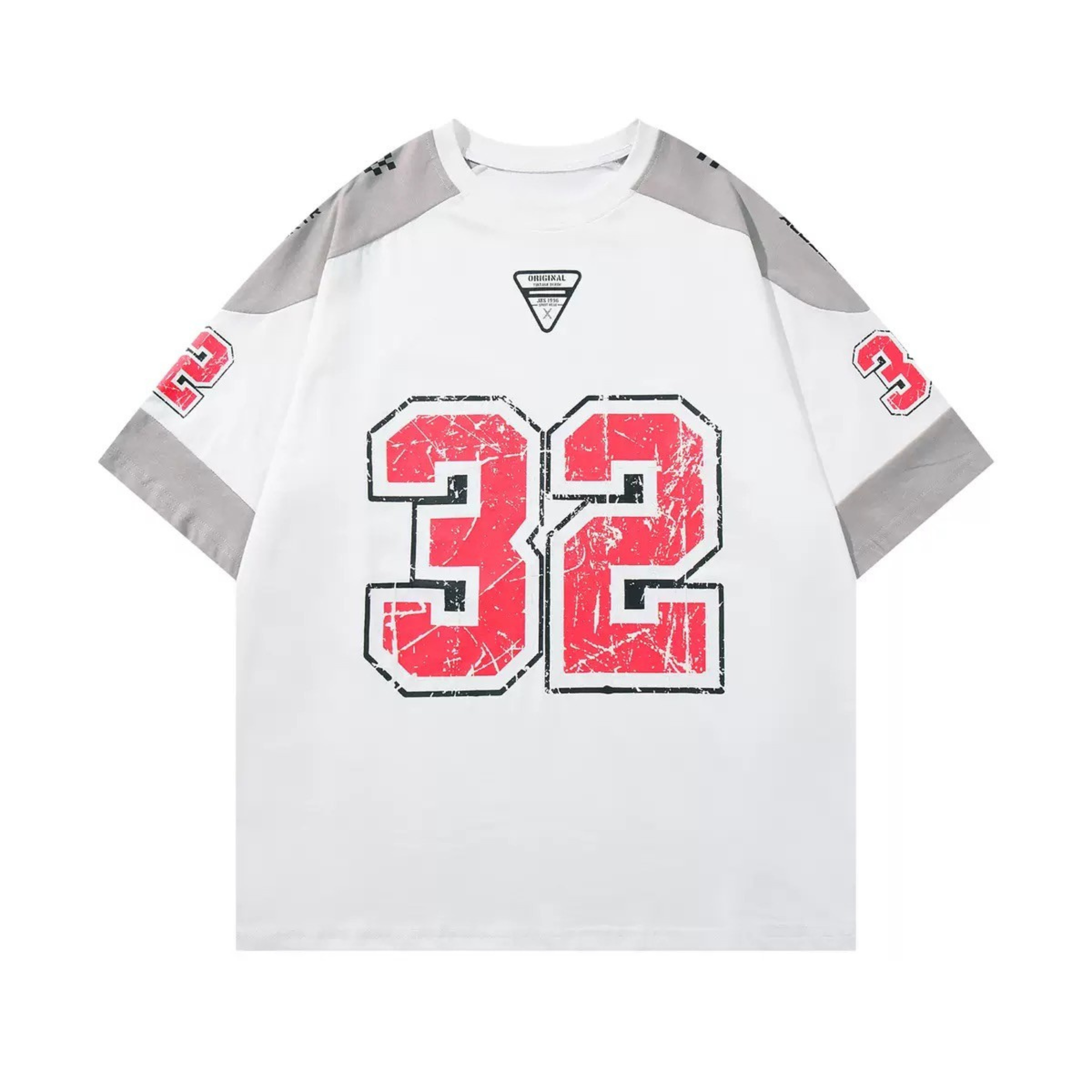 Omirad 32 Varsity Graphic Tee | Contrast Shoulder Panel