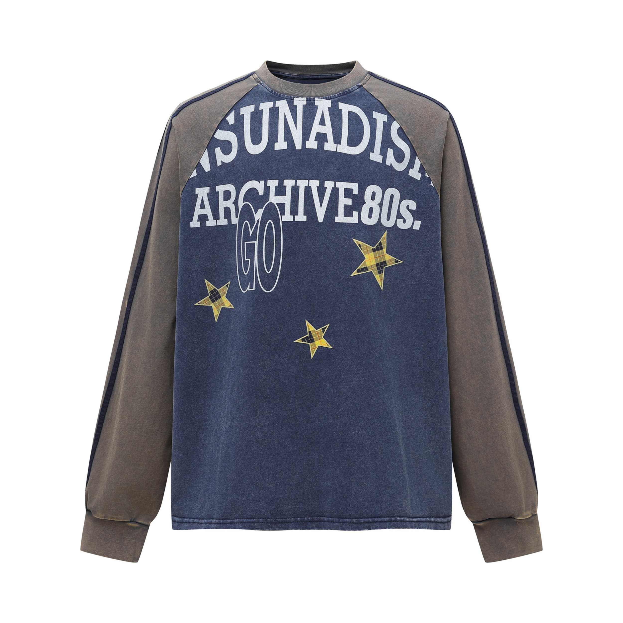 Retro Archive Raglan Long Sleeve Tee | Vintage Star Print