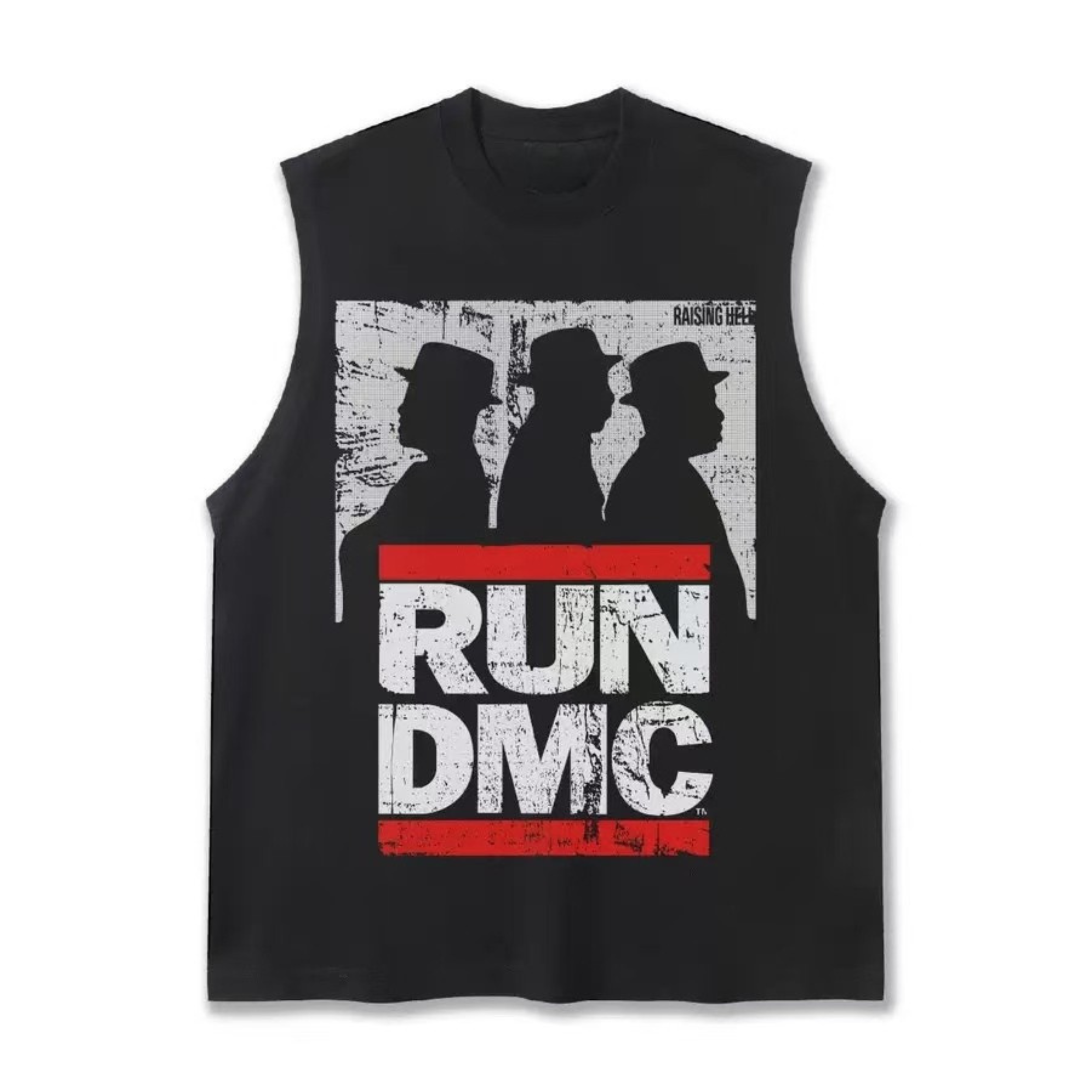 Run DMC Vintage Washed Sleeveless Tee | Oversized Hip-Hop Tank