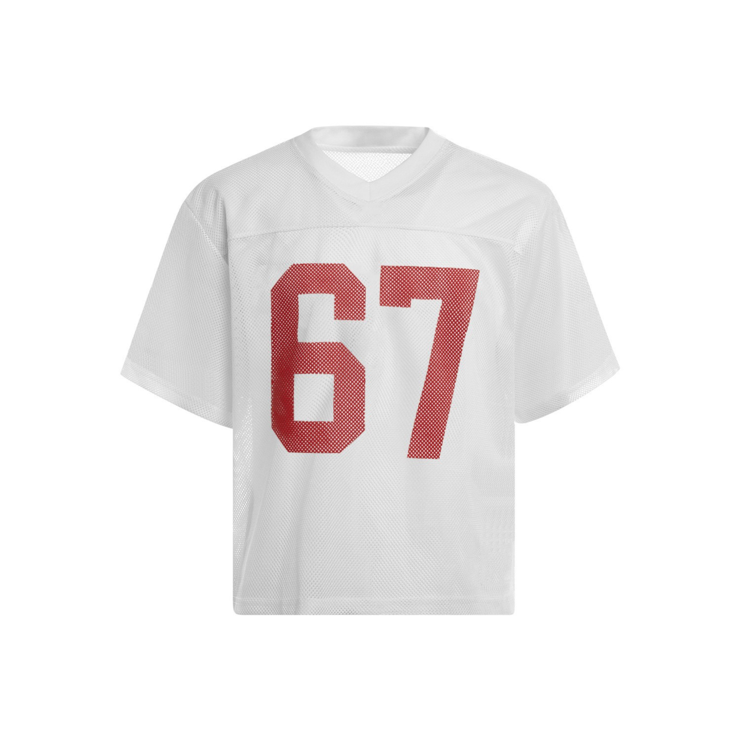 Growing G617 Mesh Jersey Tee | Varsity Number 67 Streetwear