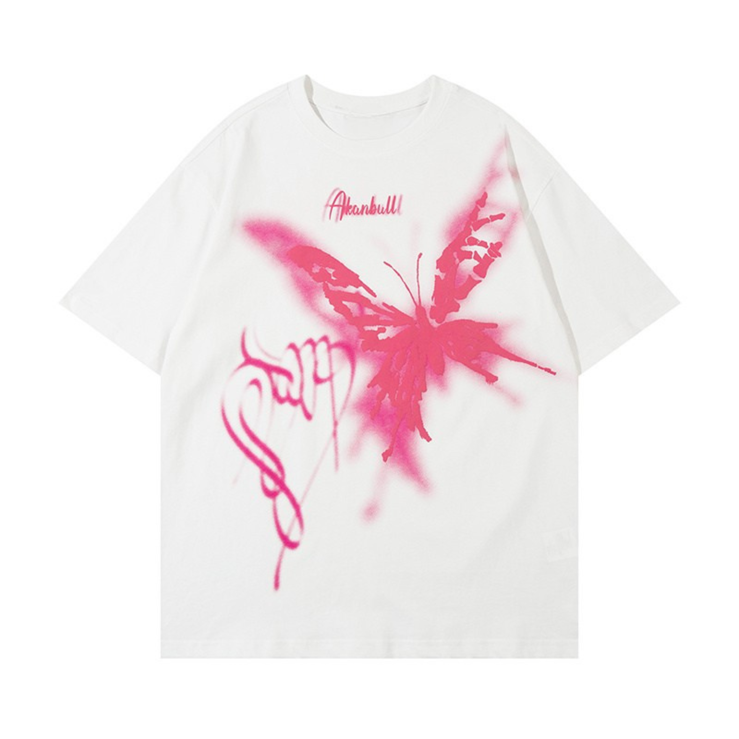 Butterfly Graffiti Oversized Graphic Tee | Streetwear