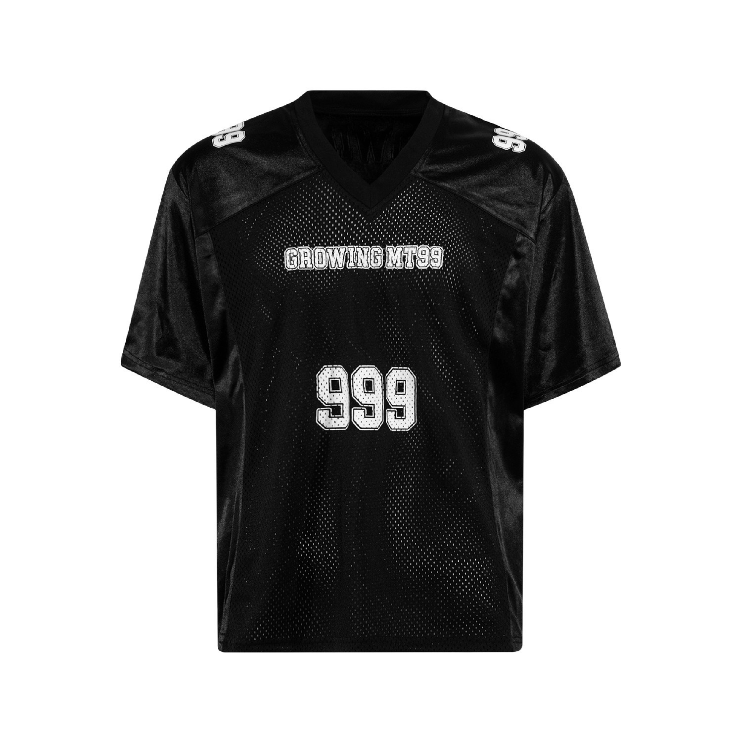 Growing MT99 Metallic Varsity Mesh Jersey Tee | 999 Graphic