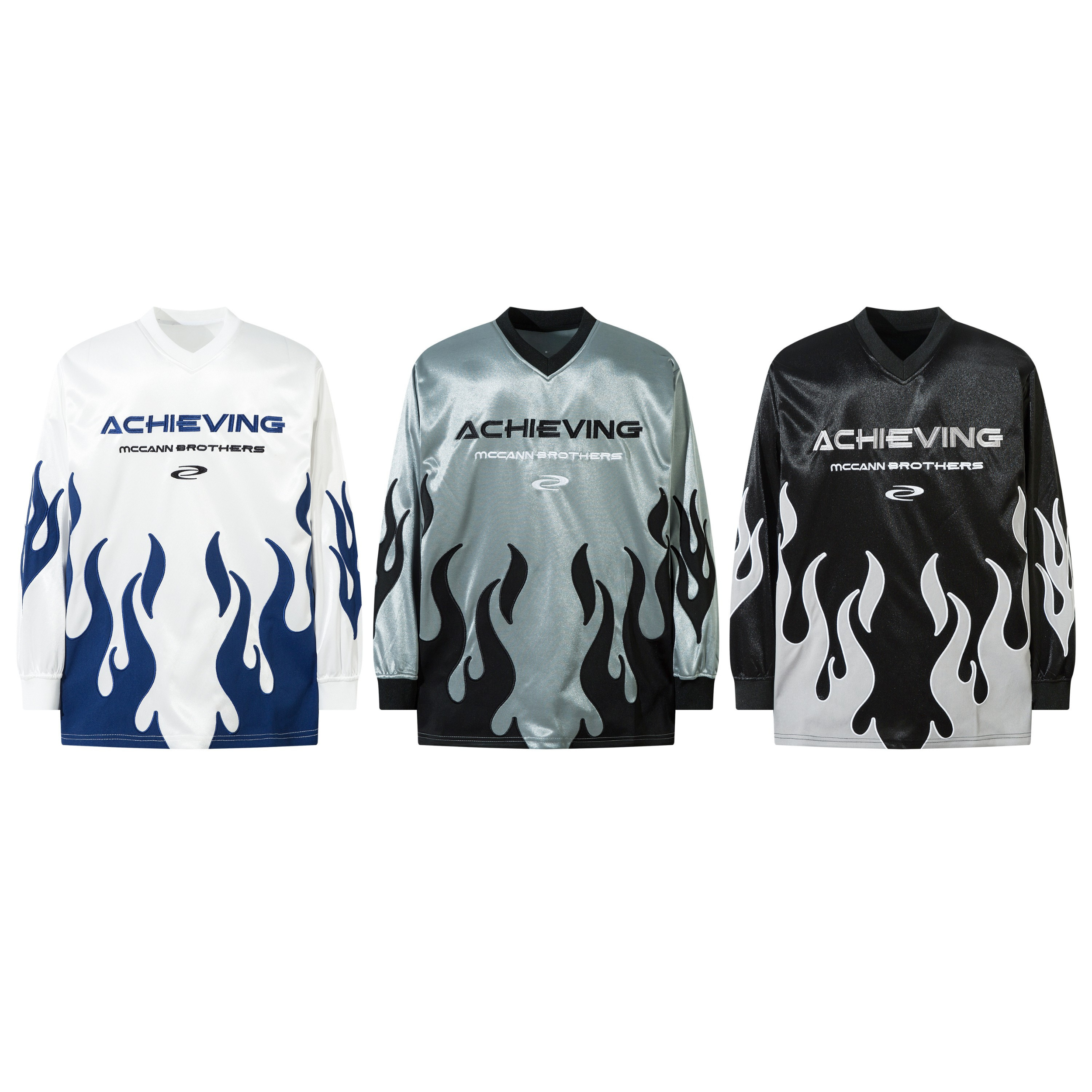 Achieving McCann Brothers Flame Graphic Long Sleeve Jersey