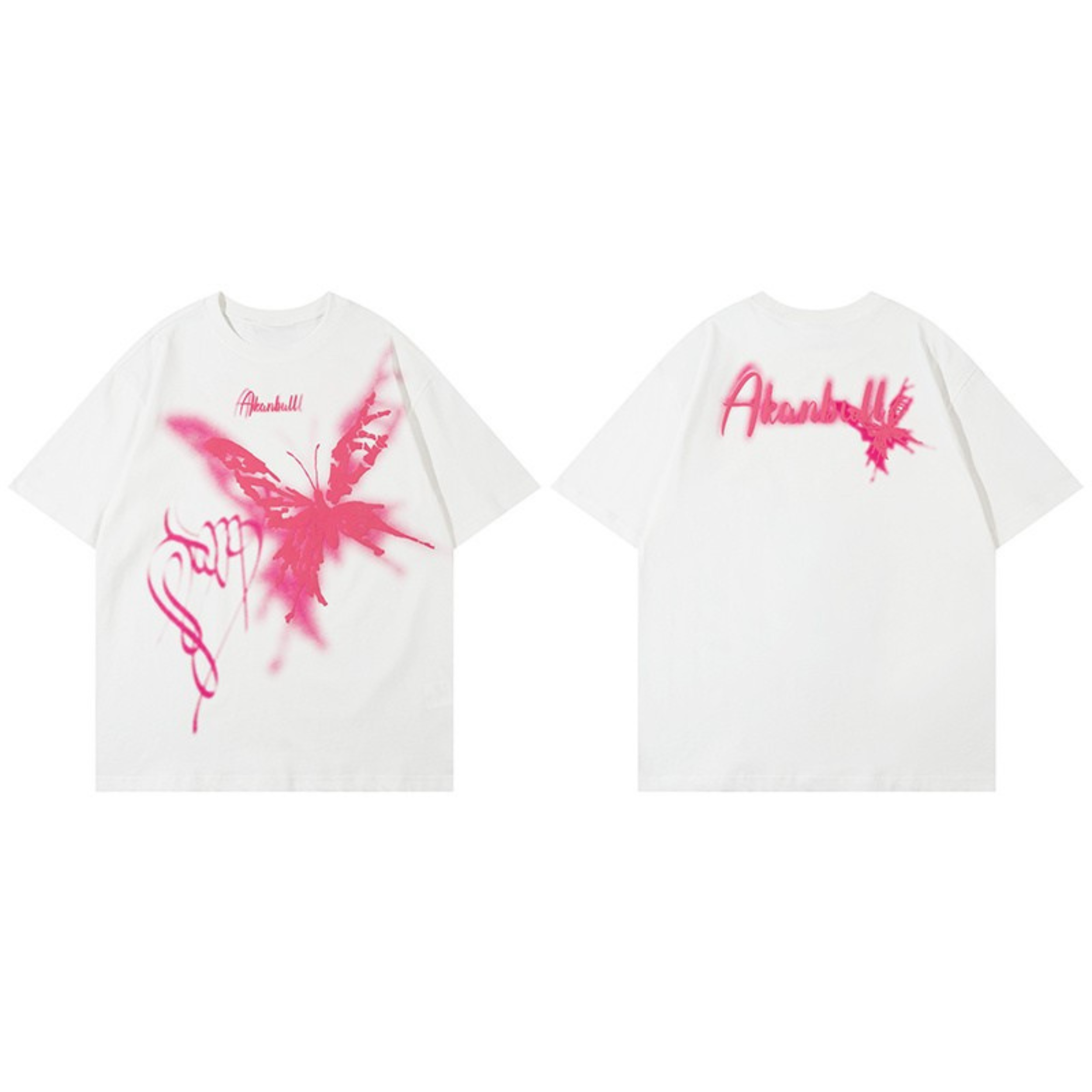 Butterfly Graffiti Oversized Graphic Tee | Streetwear