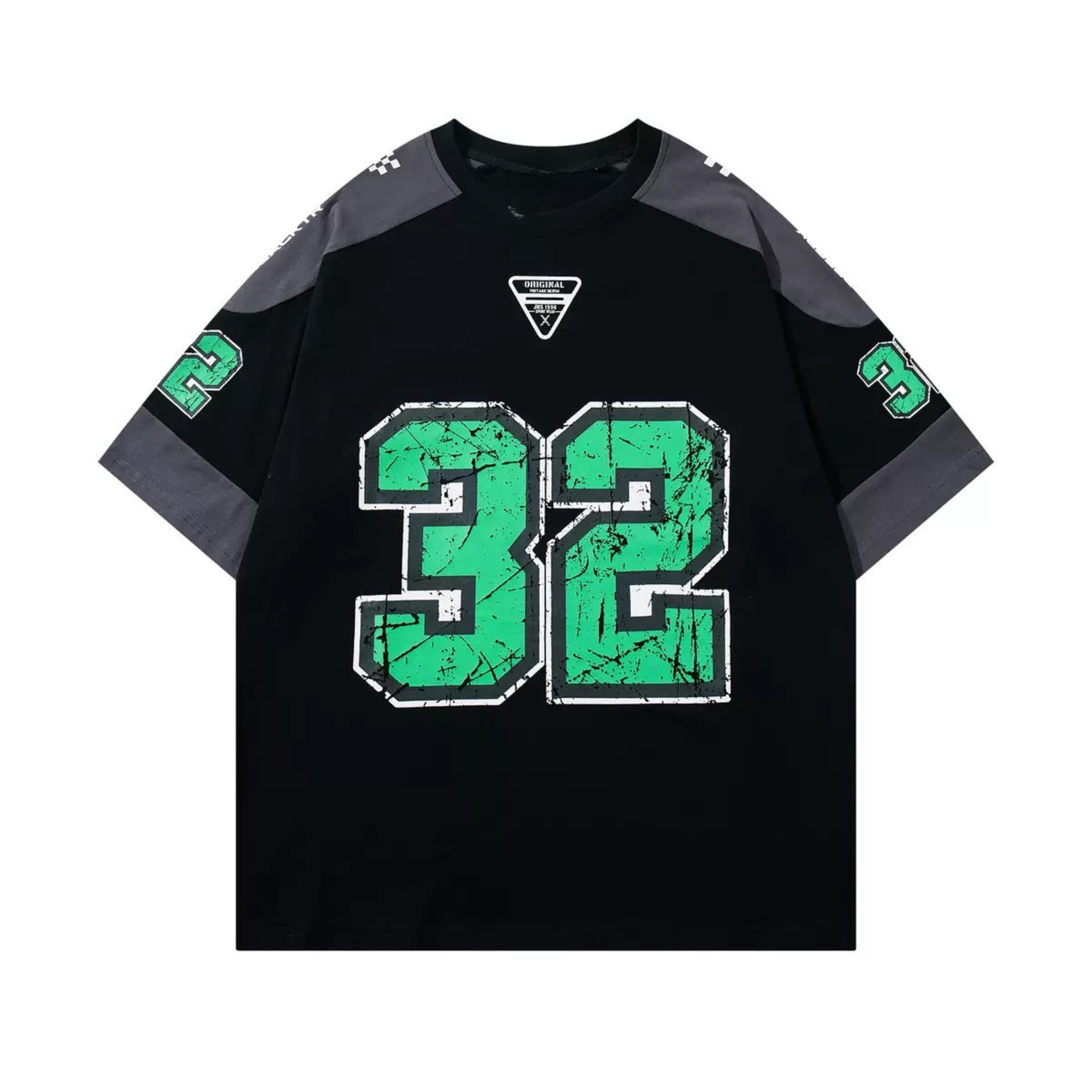 Omirad 32 Varsity Graphic Tee | Contrast Shoulder Panel