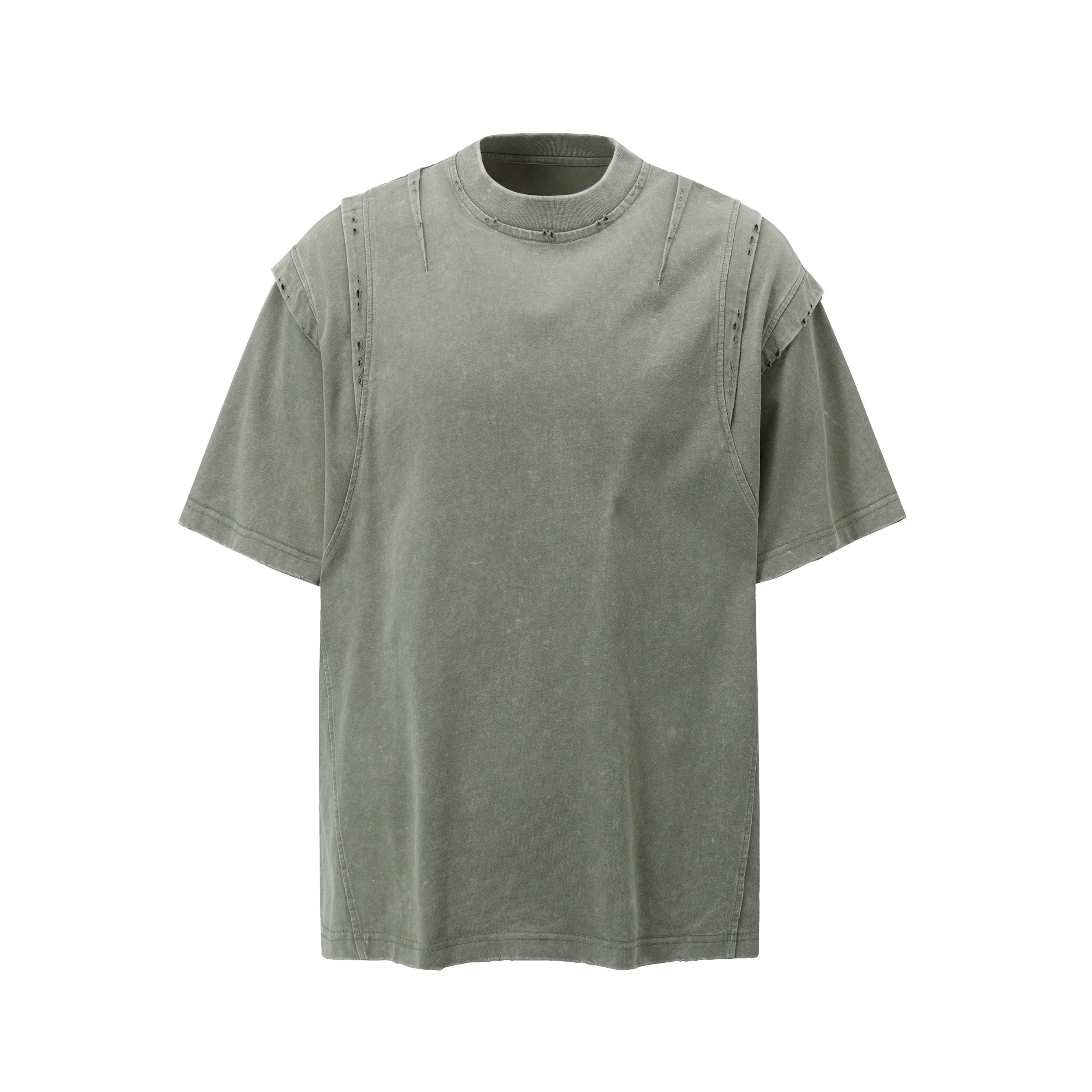 Omirad Washed Panel Tee | Vintage Distressed Streetwear
