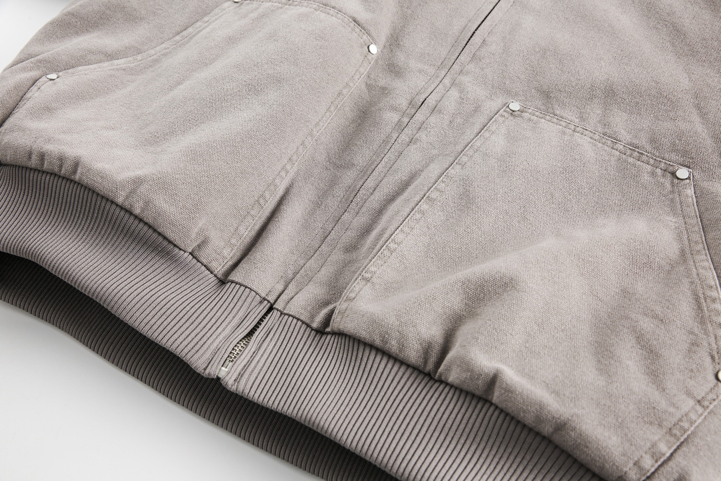 Faux Fur-Lined Hooded Bomber Jacket | Heavy Cotton Shell