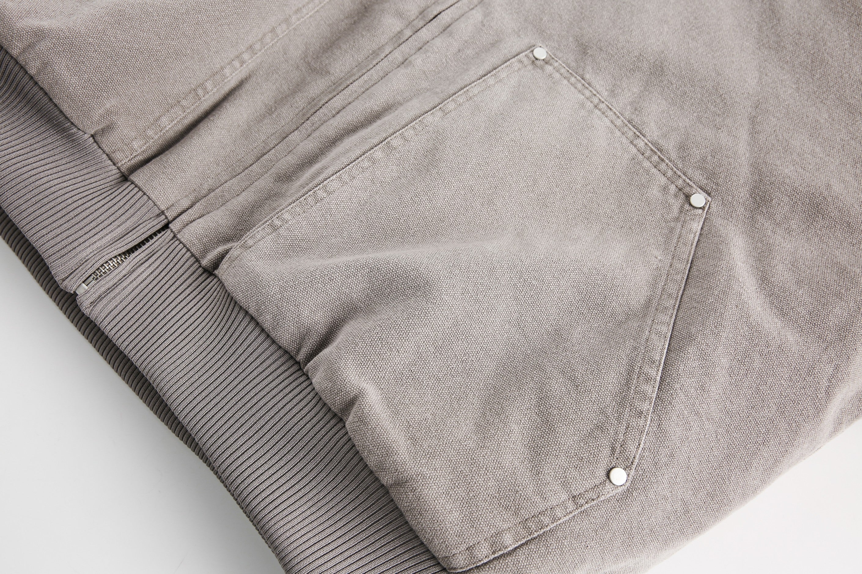 Faux Fur-Lined Hooded Bomber Jacket | Heavy Cotton Shell