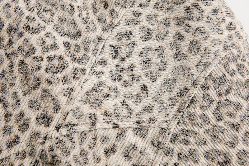 Leopard Print Fur-Trim Hooded Bomber Jacket | Omirad